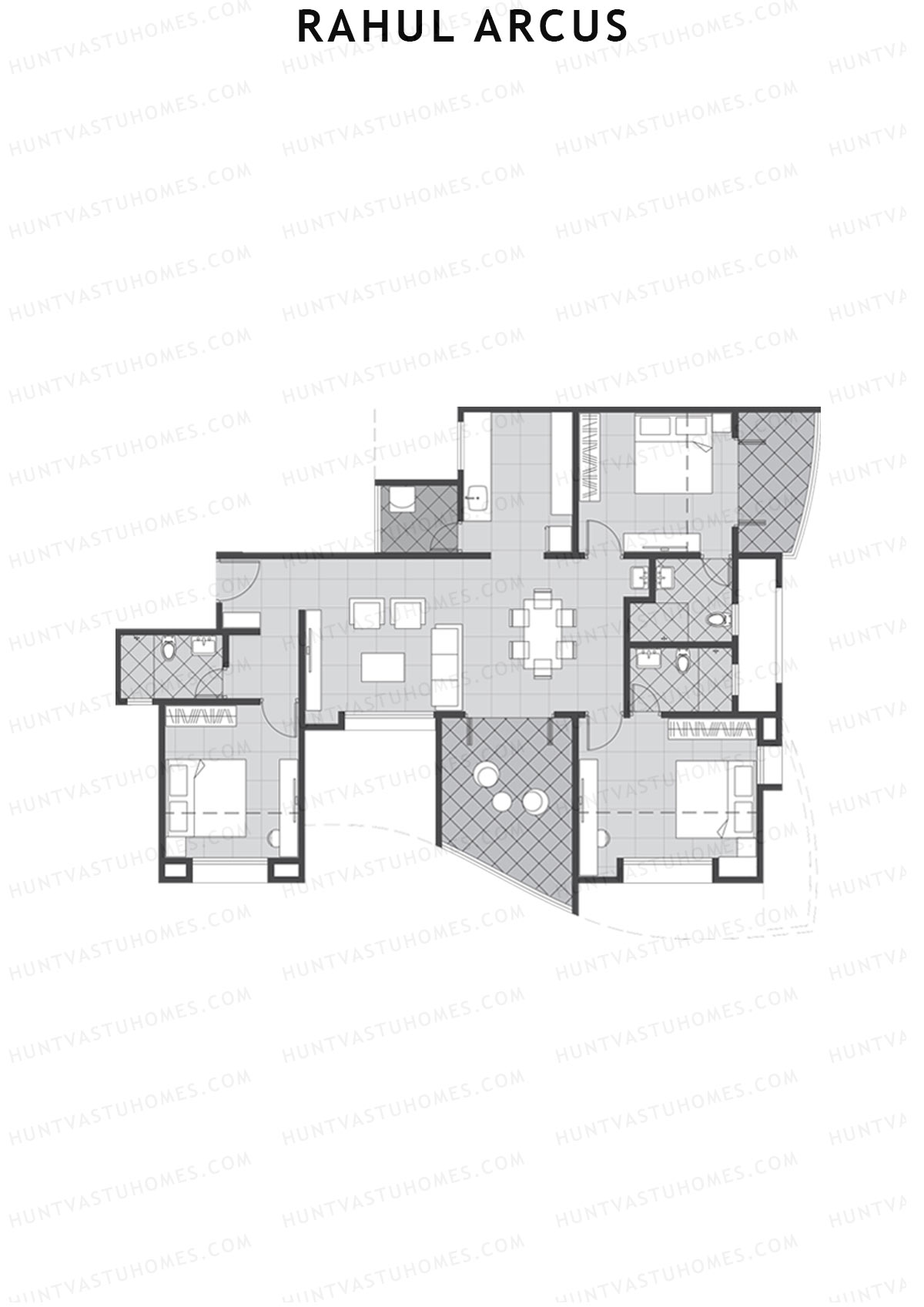 Rahul Arcus Tower C Unit 4 Floor Plan