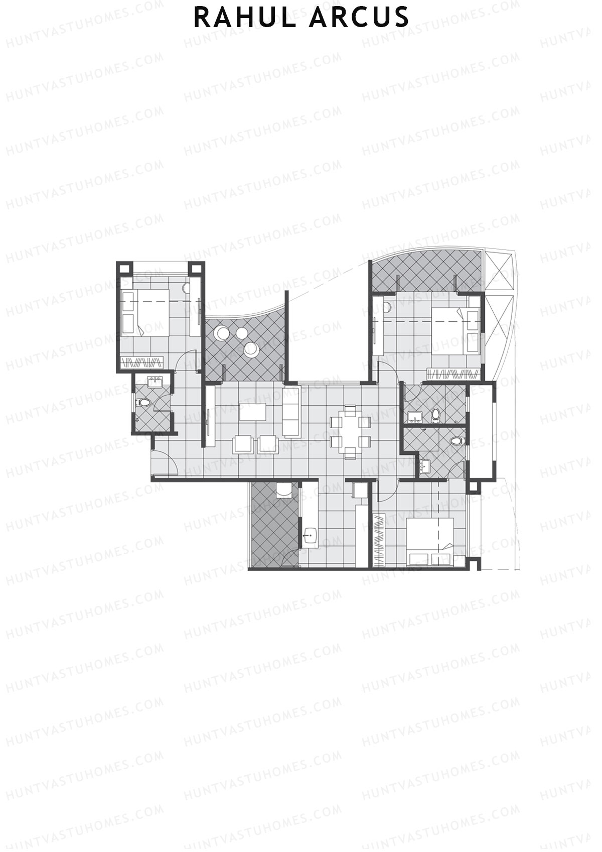Rahul Arcus Tower D Unit 3 Floor Plan