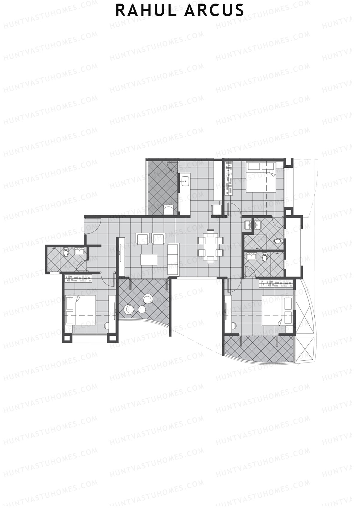 Rahul Arcus Tower D Unit 4 Floor Plan