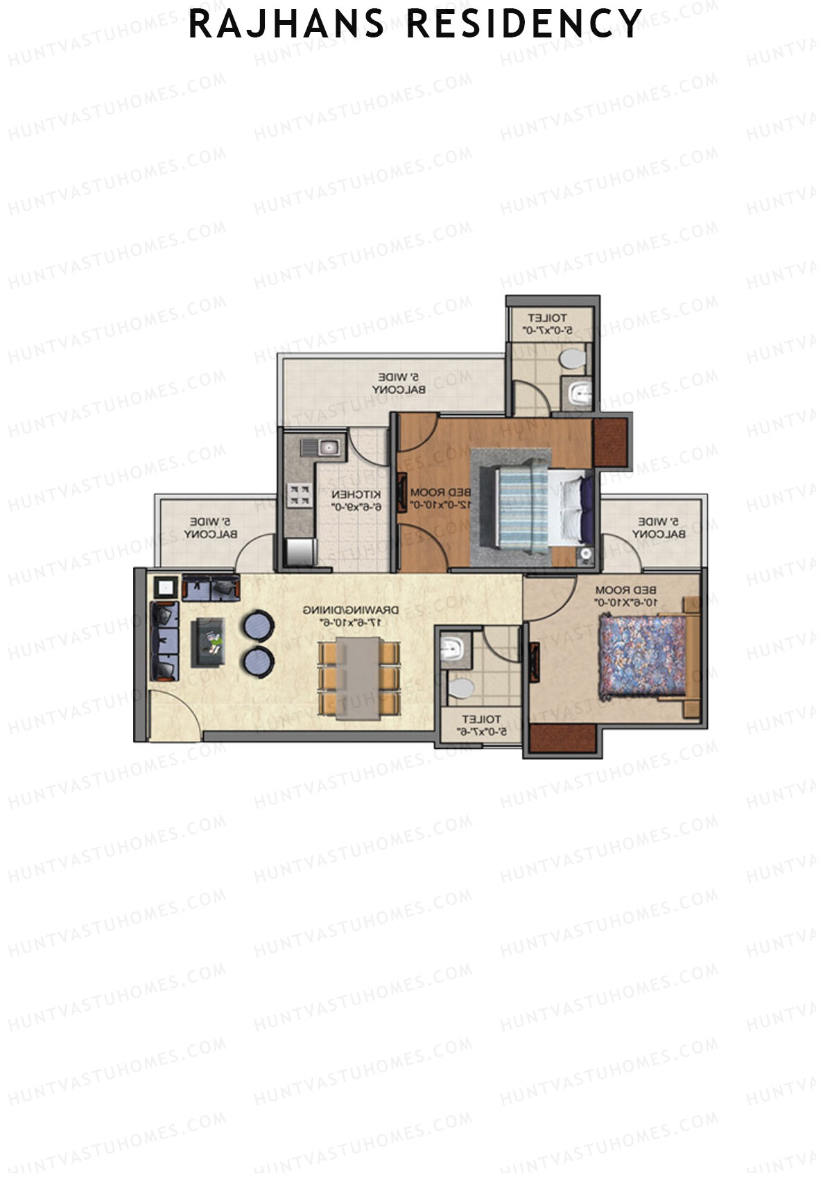 Rajhans Residency Block E Unit 5 Floor Plan