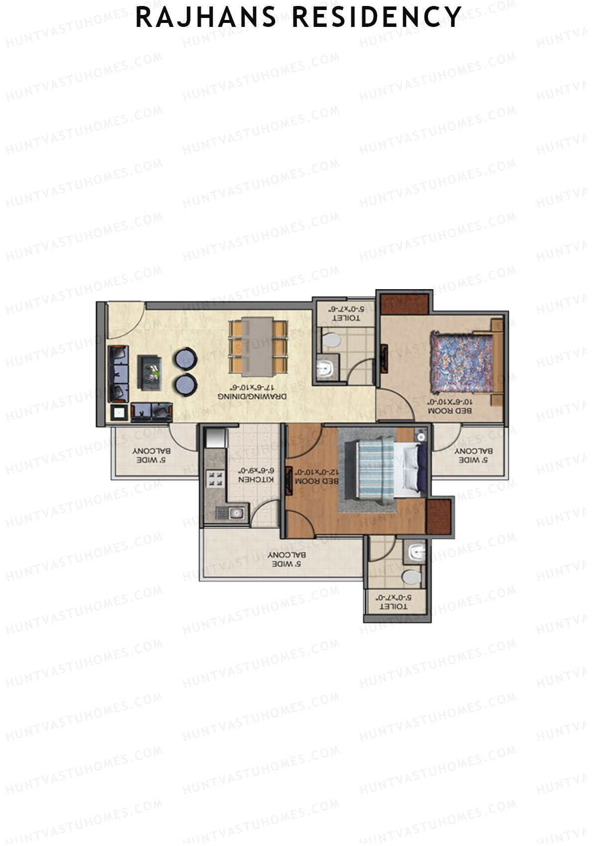 Rajhans Residency Block E Unit 6 Floor Plan