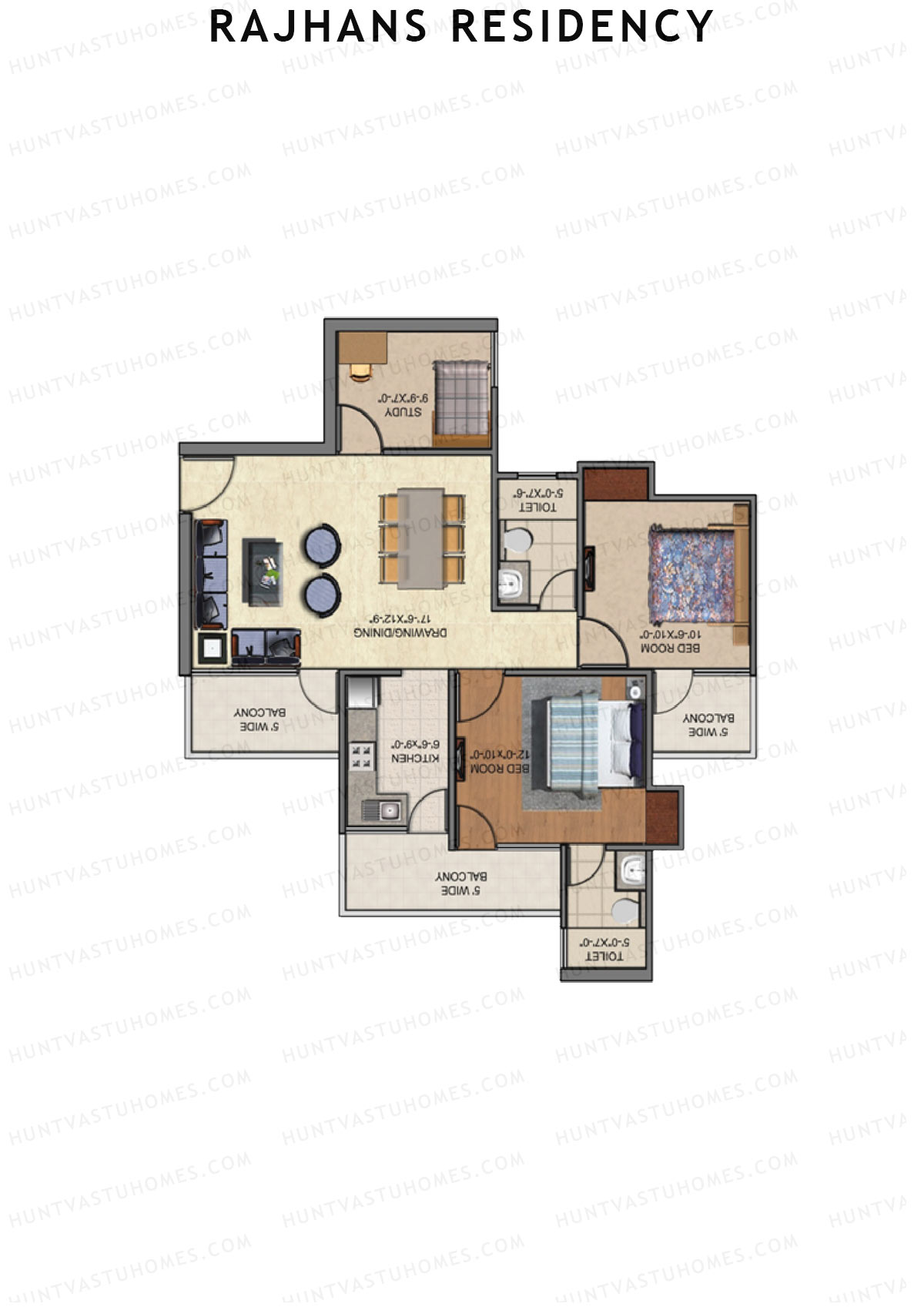 Rajhans Residency Block G Unit 1 Floor Plan