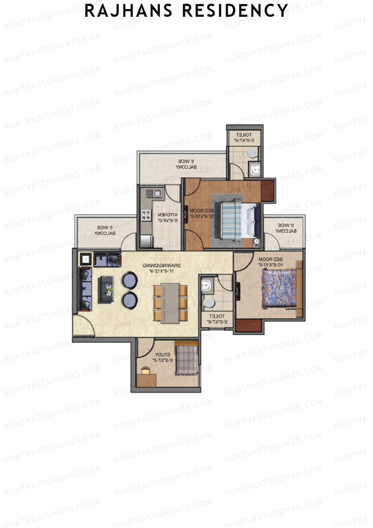 Rajhans Residency Block G Unit 2 Floor Plan
