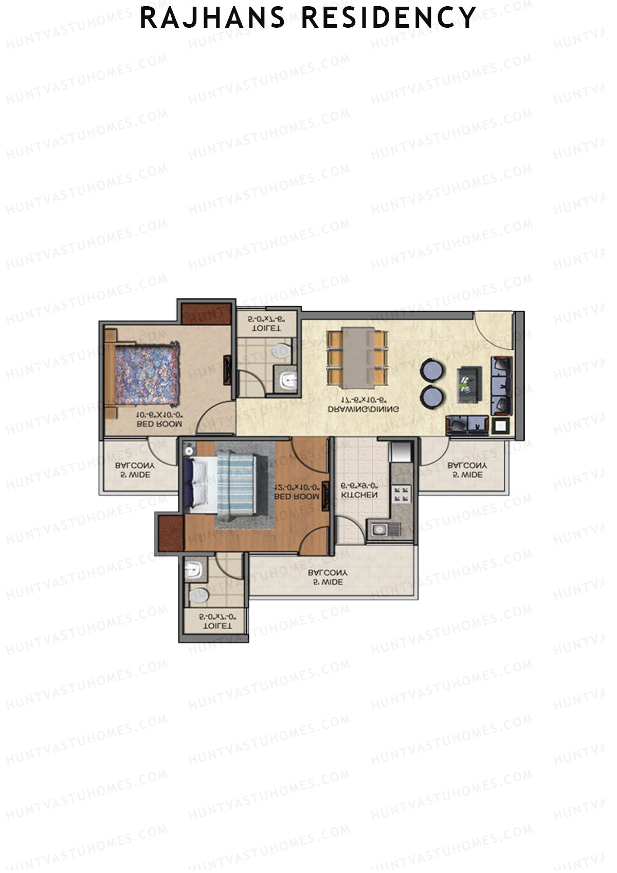 Rajhans Residency Block H Unit 1 Floor Plan