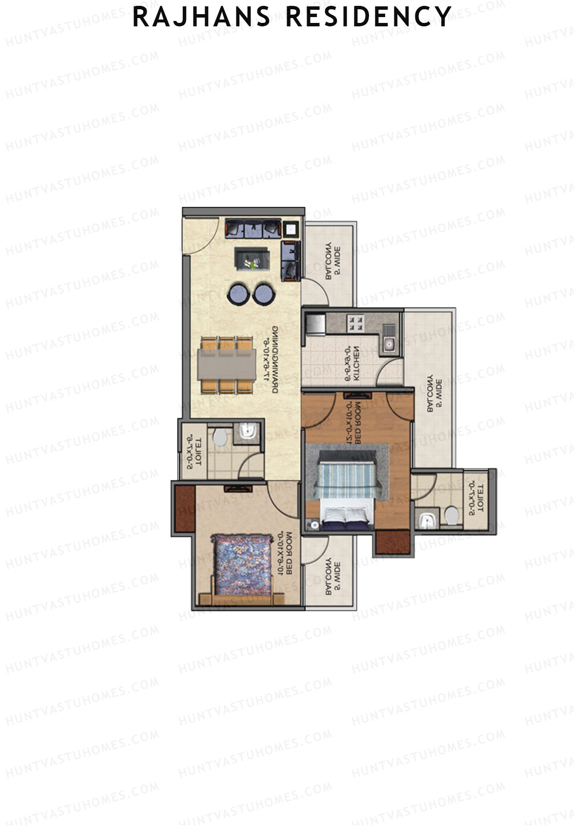 Rajhans Residency Block H Unit 5 Floor Plan