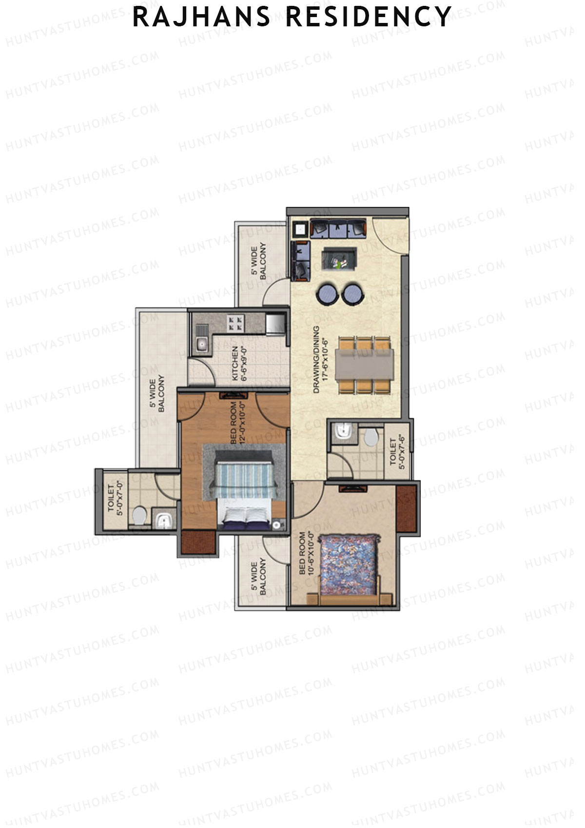 Rajhans Residency Block H Unit 6 Floor Plan