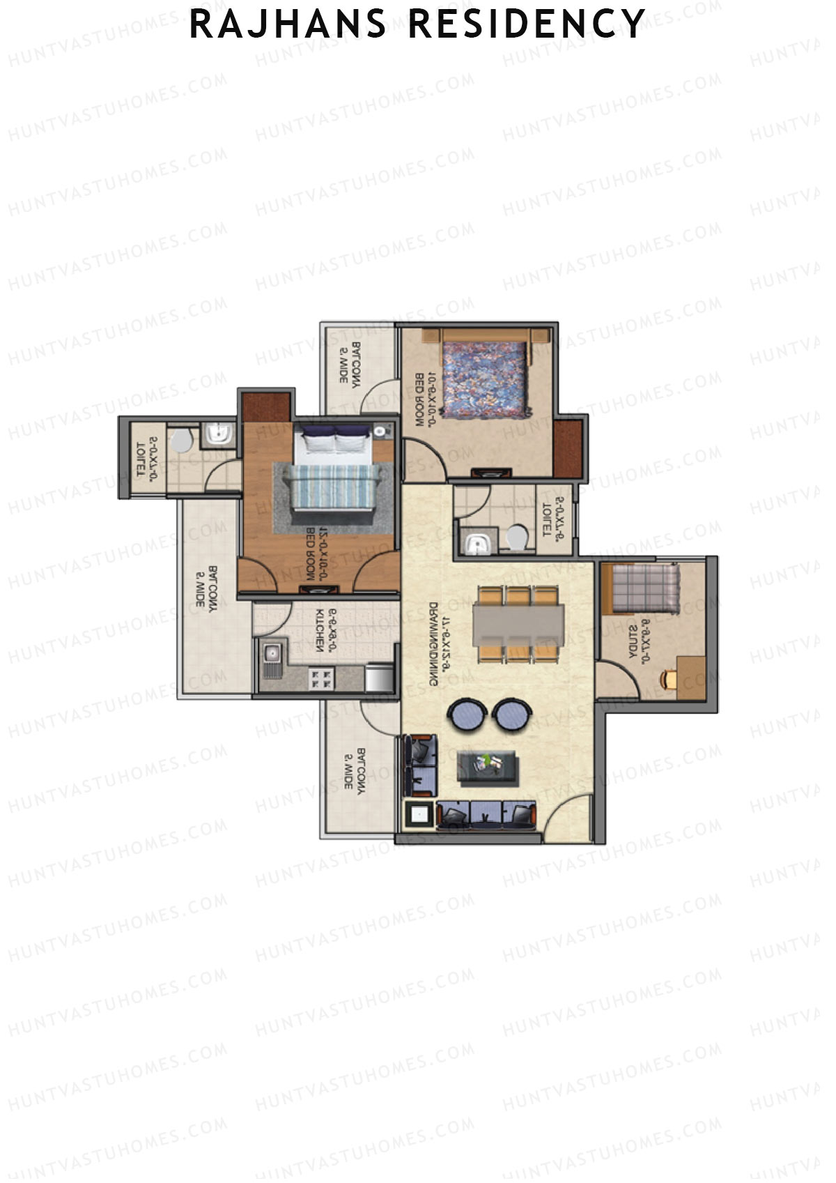 Rajhans Residency Block I Unit 1 Floor Plan