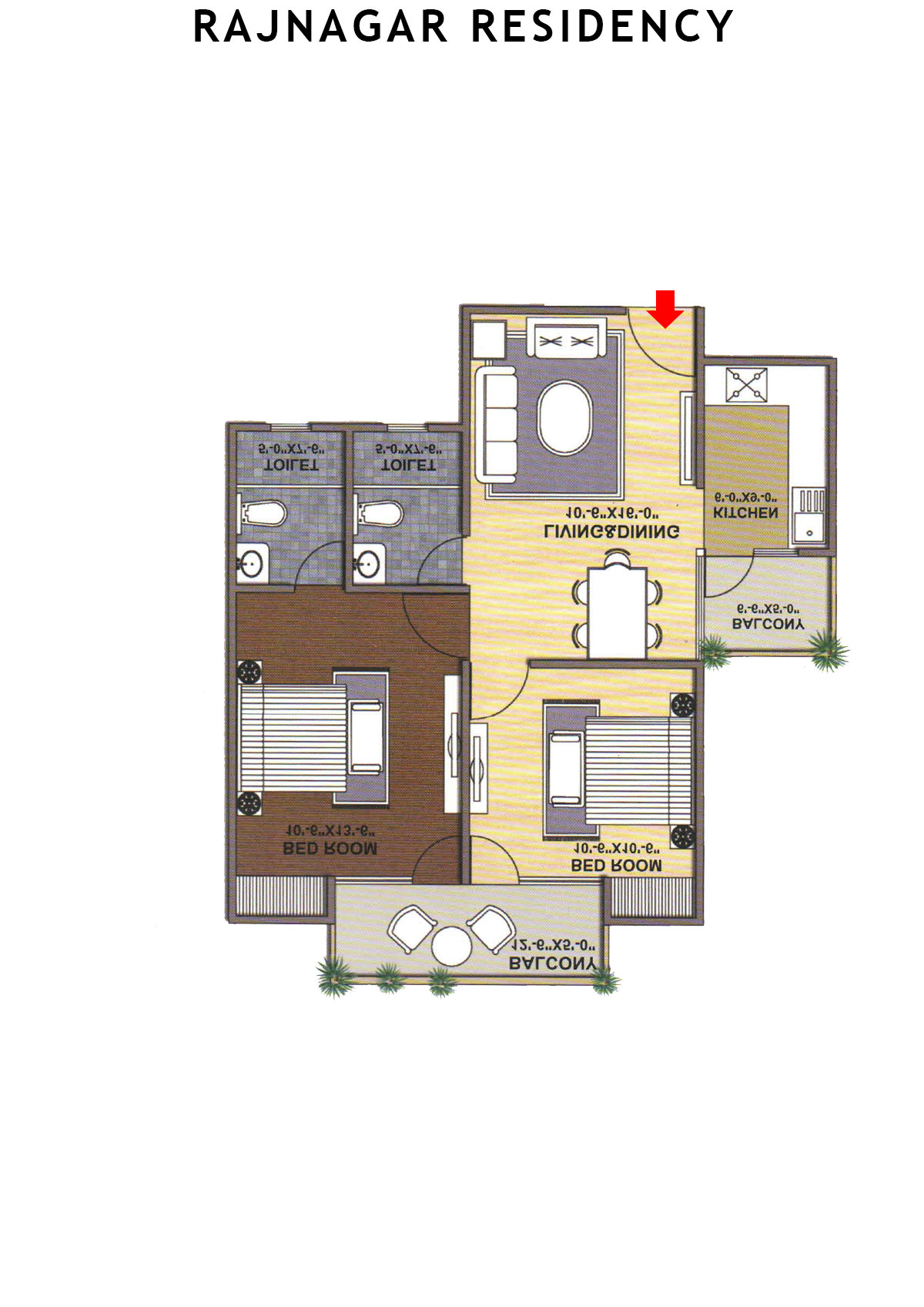 Rajnagar Residency Block 4 Unit 10 (Type  6) Floor Plan