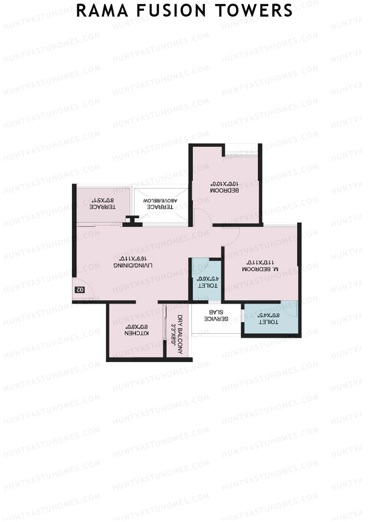 Rama Fusion Towers Tower F Unit 6 Floor Plan