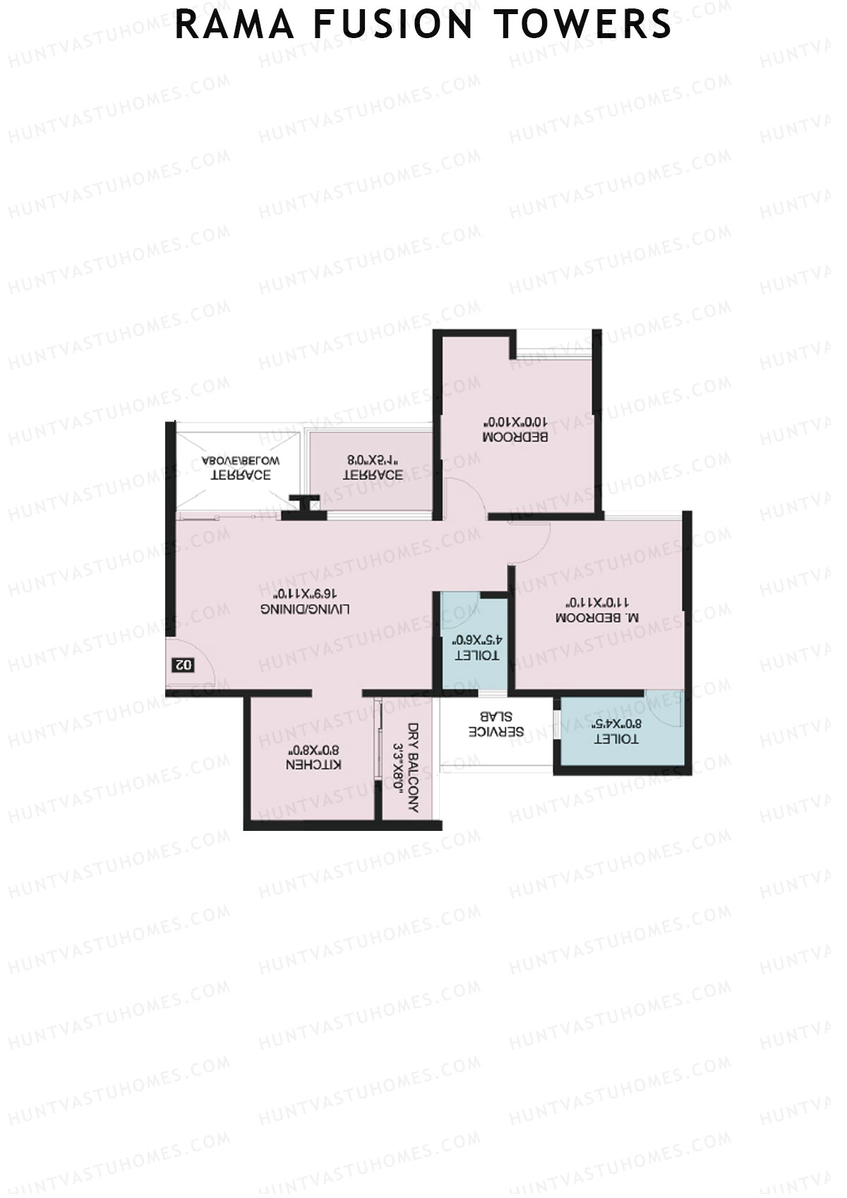 Rama Fusion Towers Tower F Unit 6 Floor Plan