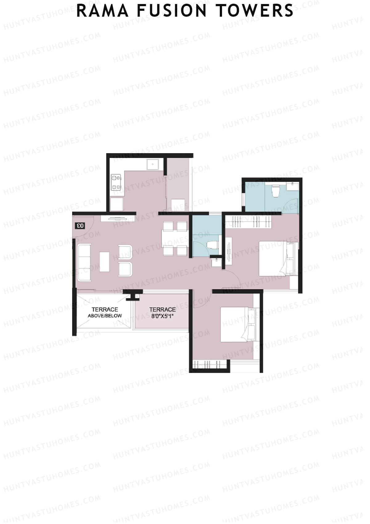 Rama Fusion Towers Tower F Unit 7 Floor Plan