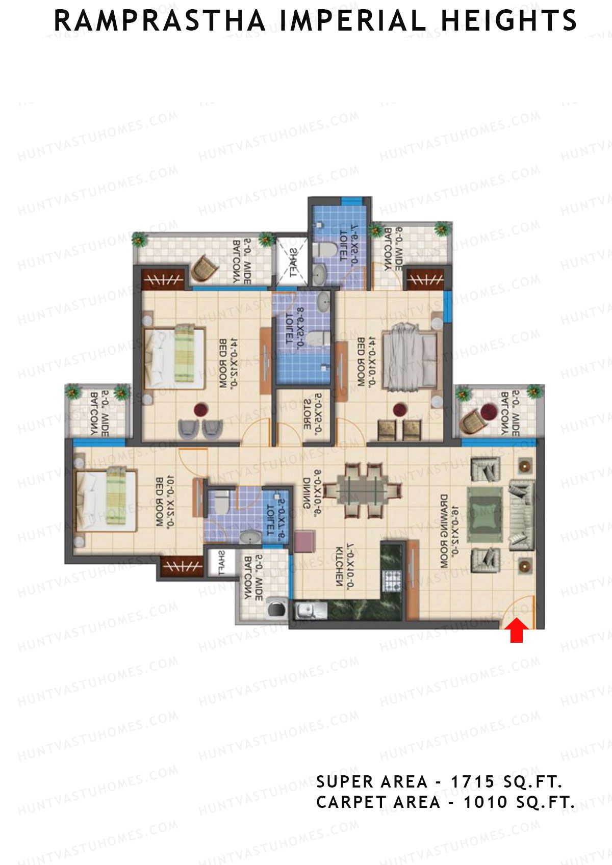 Ramprastha Imperial Heights Tower D Unit 2 Floor Plan