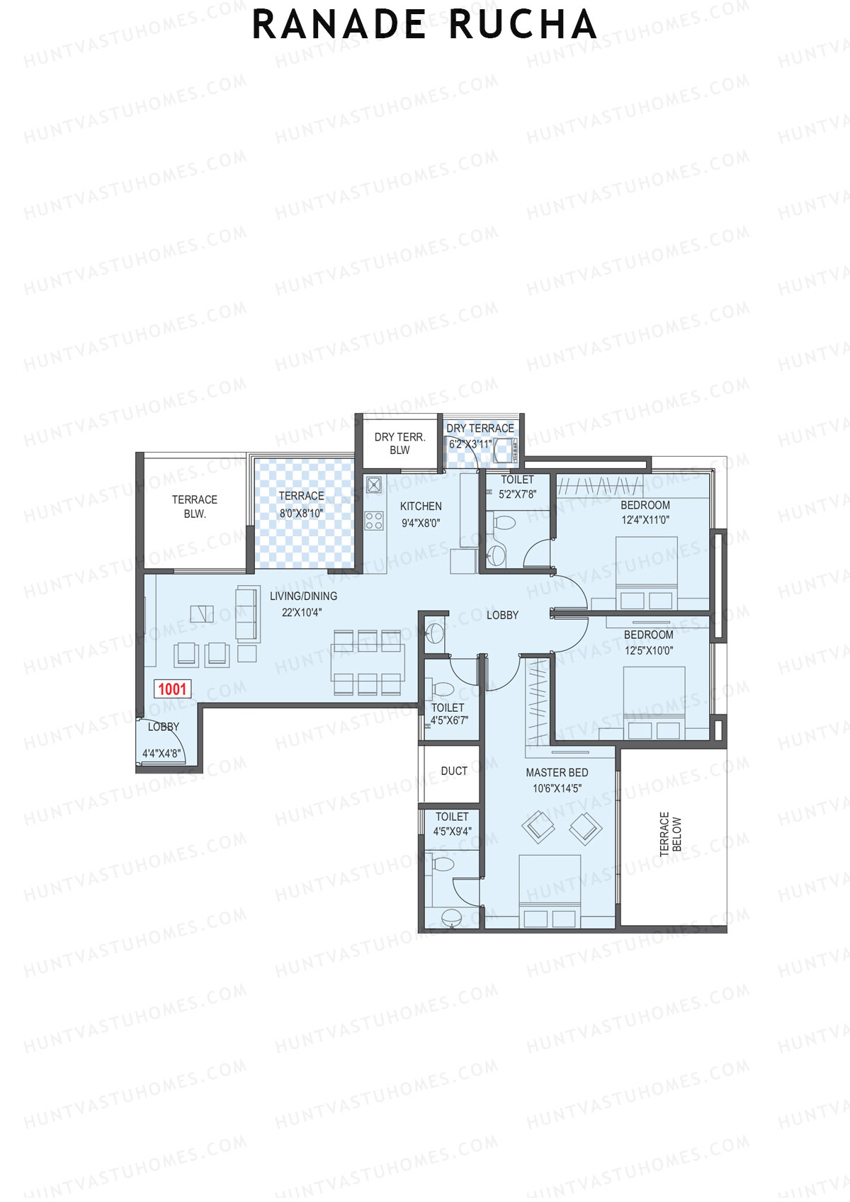 Ranade Rucha Tower A Unit 1 Floor Plan