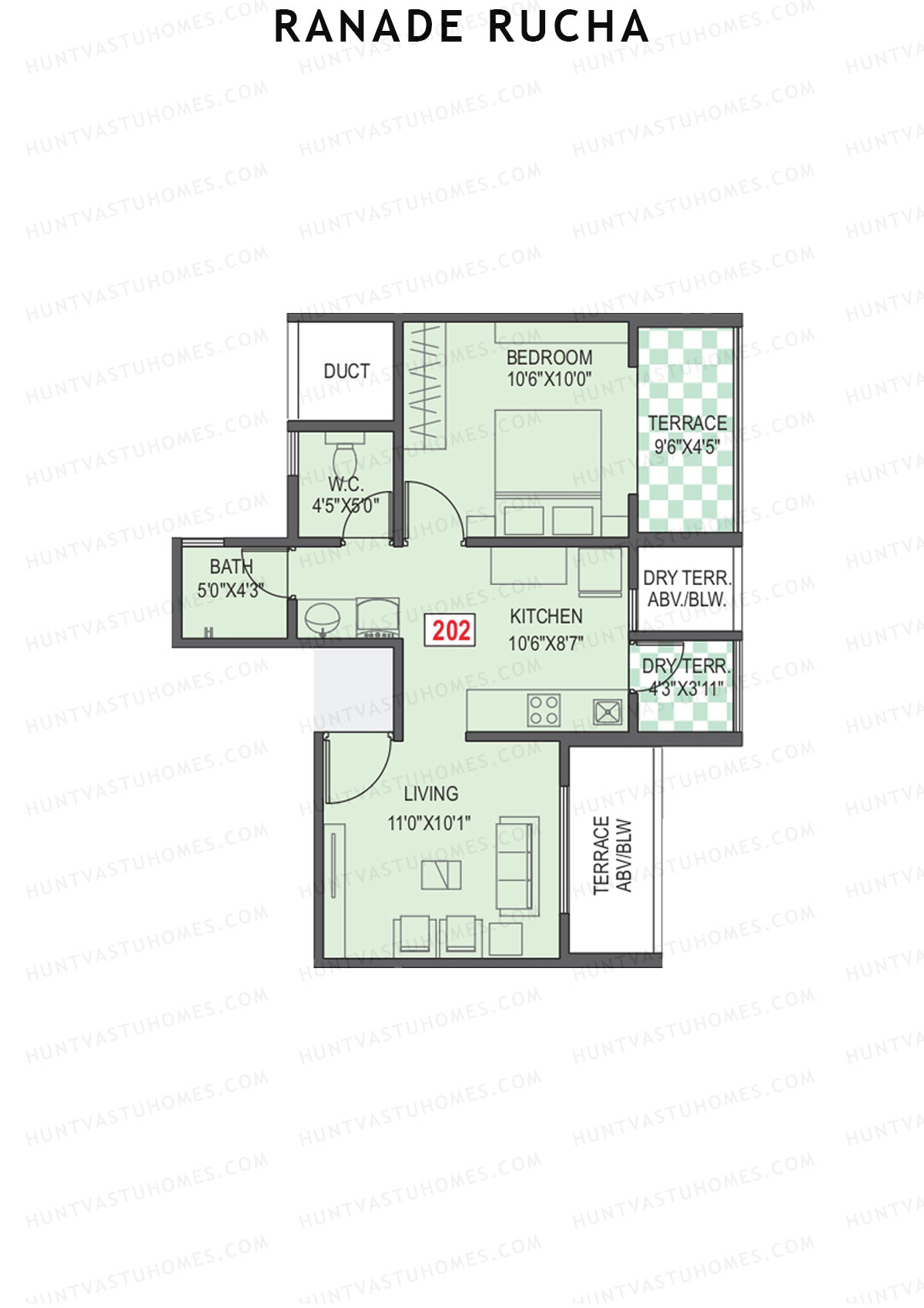 Ranade Rucha Tower A Unit 2 Floor Plan