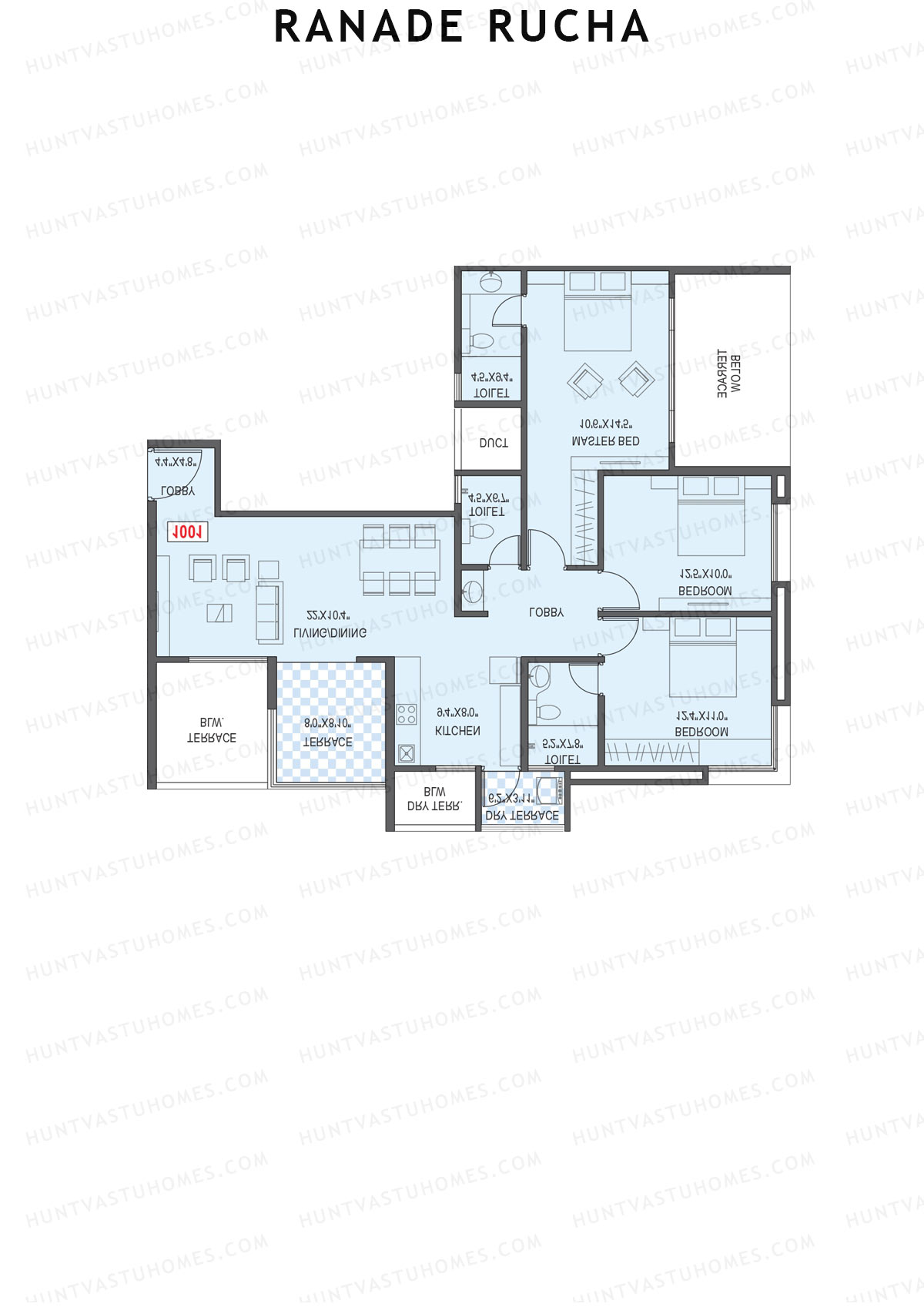Ranade Rucha Tower A Unit 2 Floor Plan