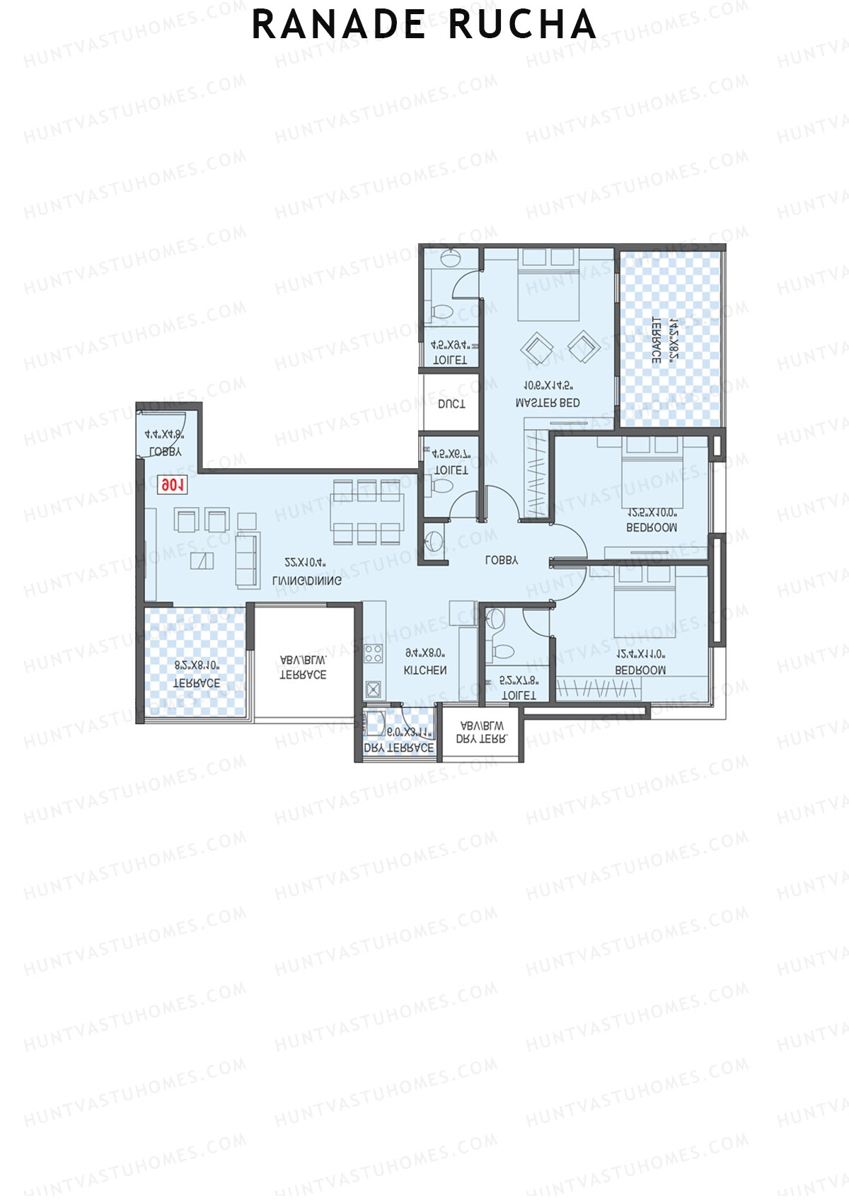 Ranade Rucha Tower A Unit 2 Floor Plan