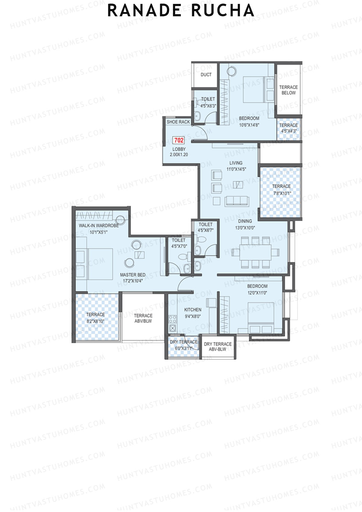 Ranade Rucha Tower A Unit 2 Floor Plan