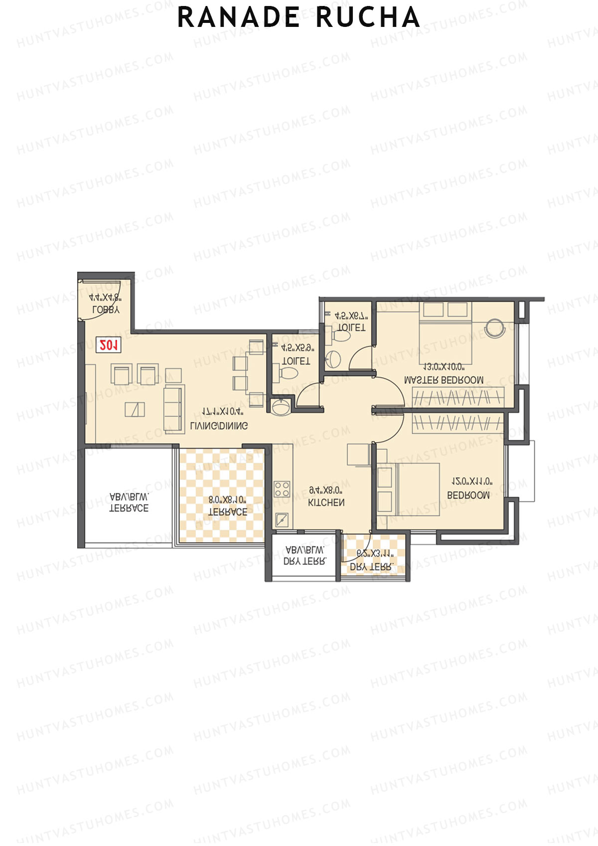 Ranade Rucha Tower A Unit 3 Floor Plan