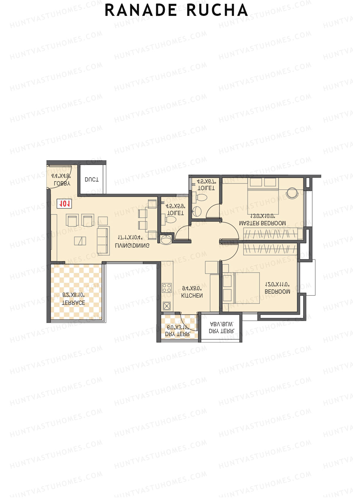Ranade Rucha Tower A Unit 3 Floor Plan