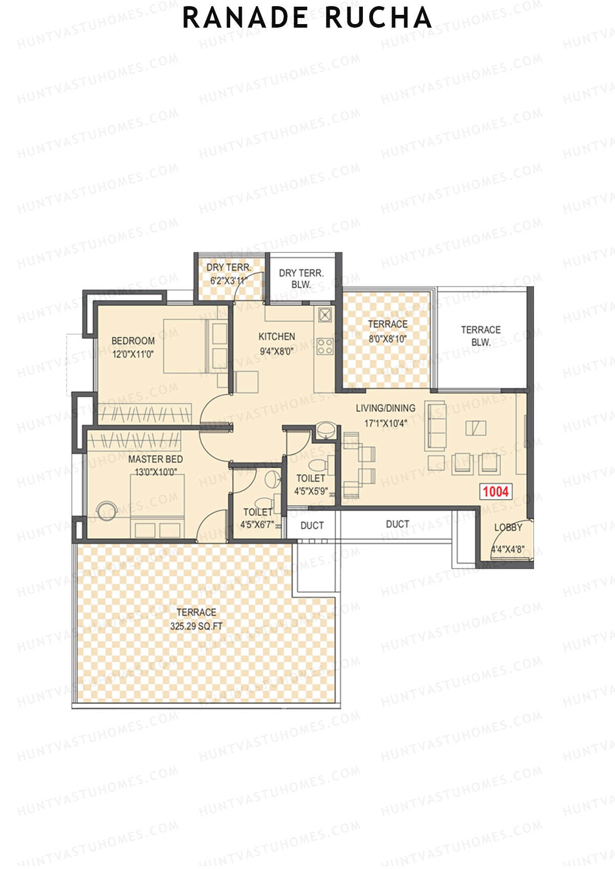 Ranade Rucha Tower A Unit 4 Floor Plan