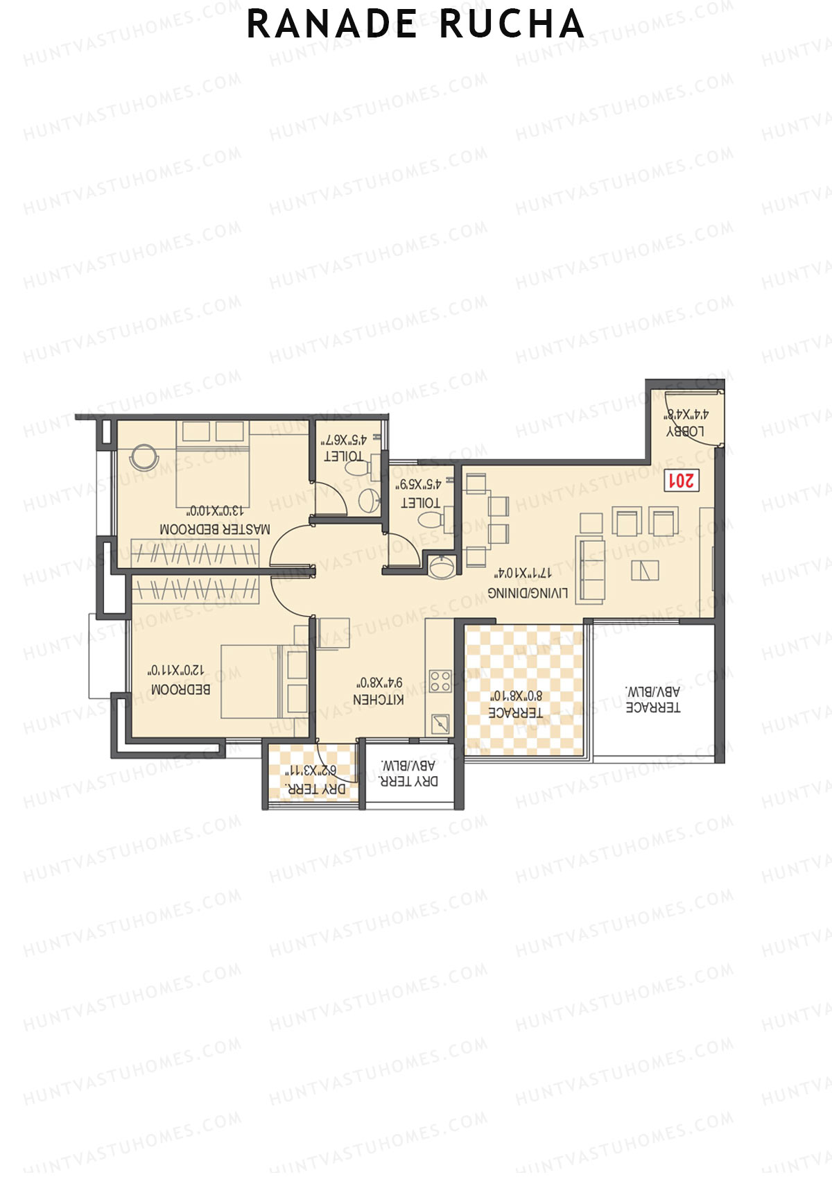 Ranade Rucha Tower A Unit 4 Floor Plan