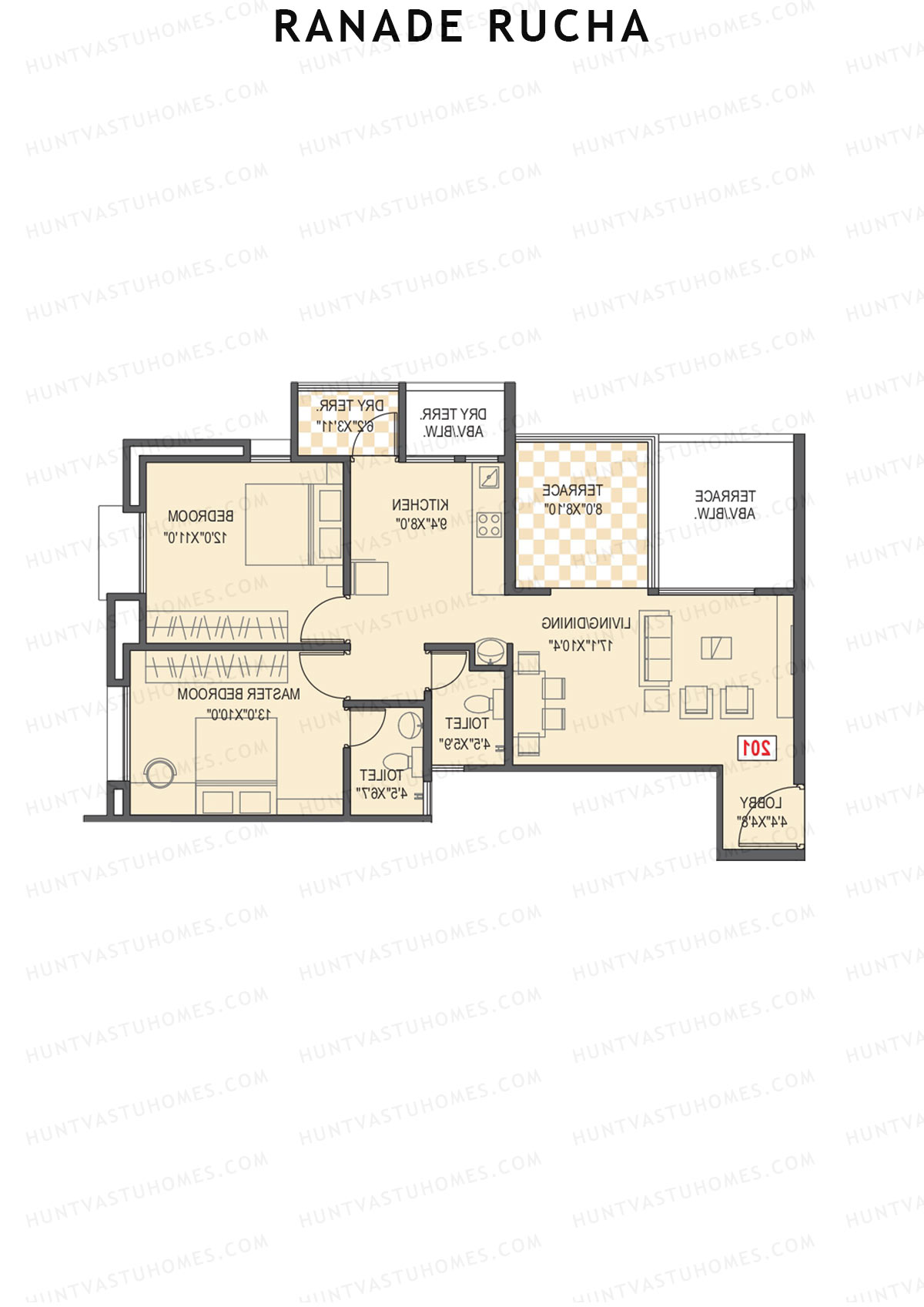 Ranade Rucha Tower A Unit 5 Floor Plan