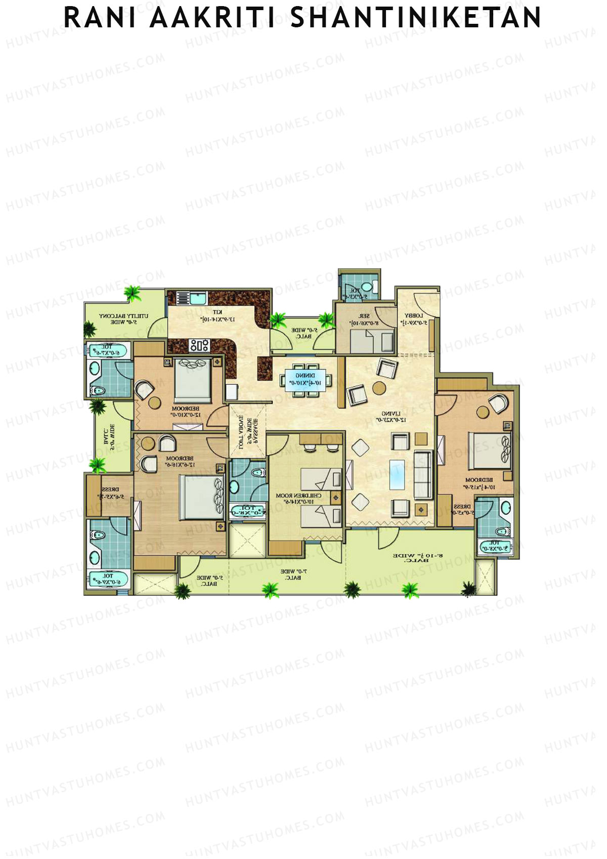 Rani Aakriti Shantiniketan Tower A Unit 2 Floor Plan