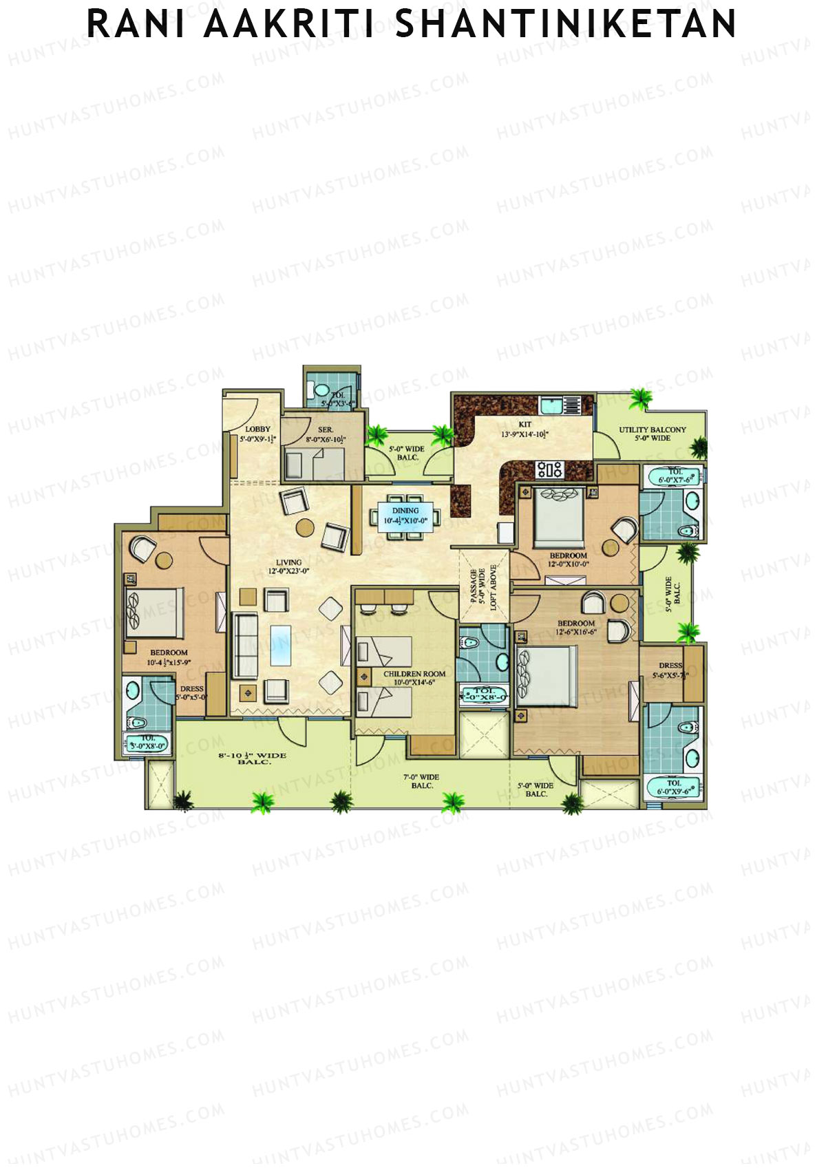 Rani Aakriti Shantiniketan Tower B Unit 1 Floor Plan