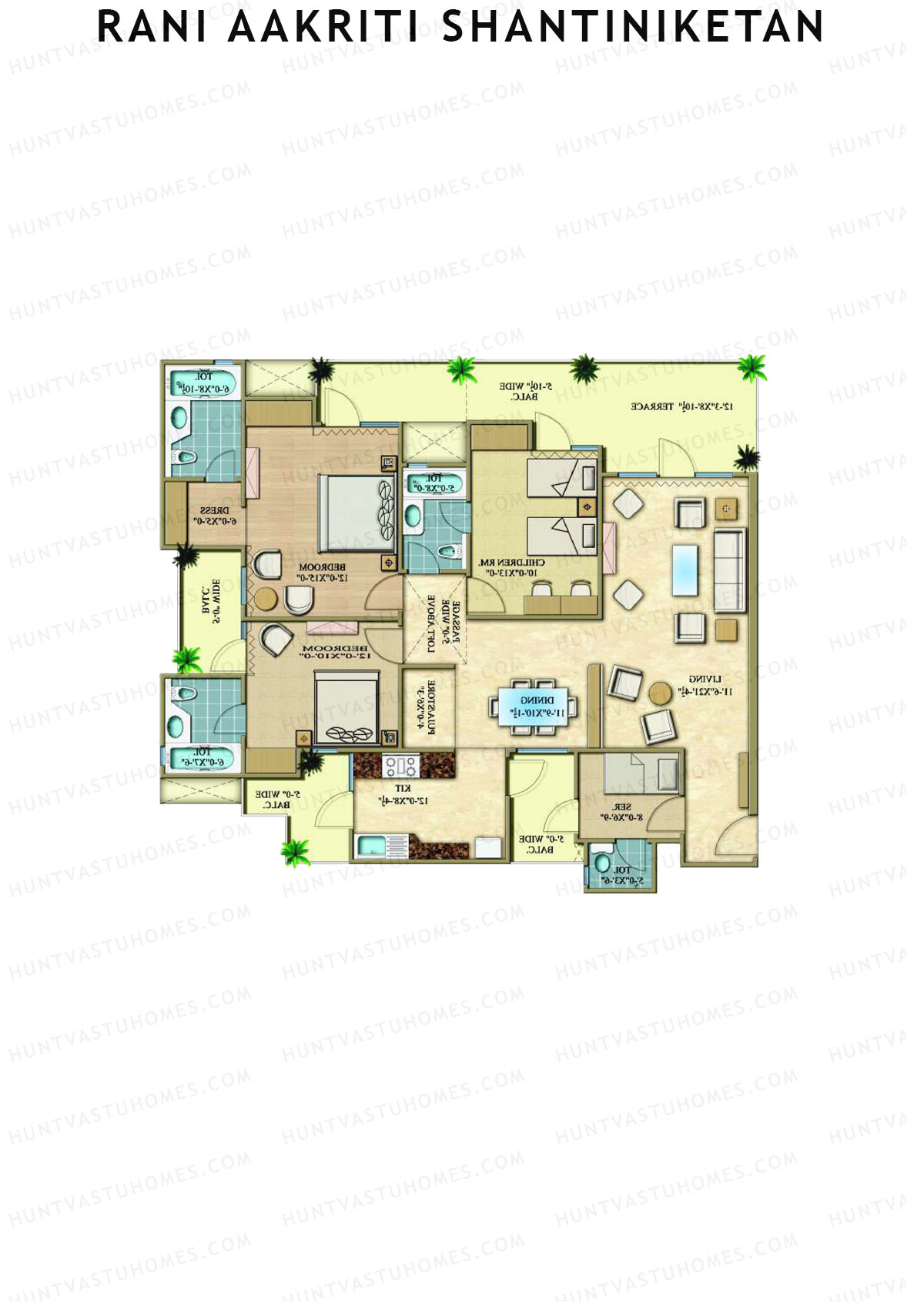 Rani Aakriti Shantiniketan Tower B Unit 3 Floor Plan