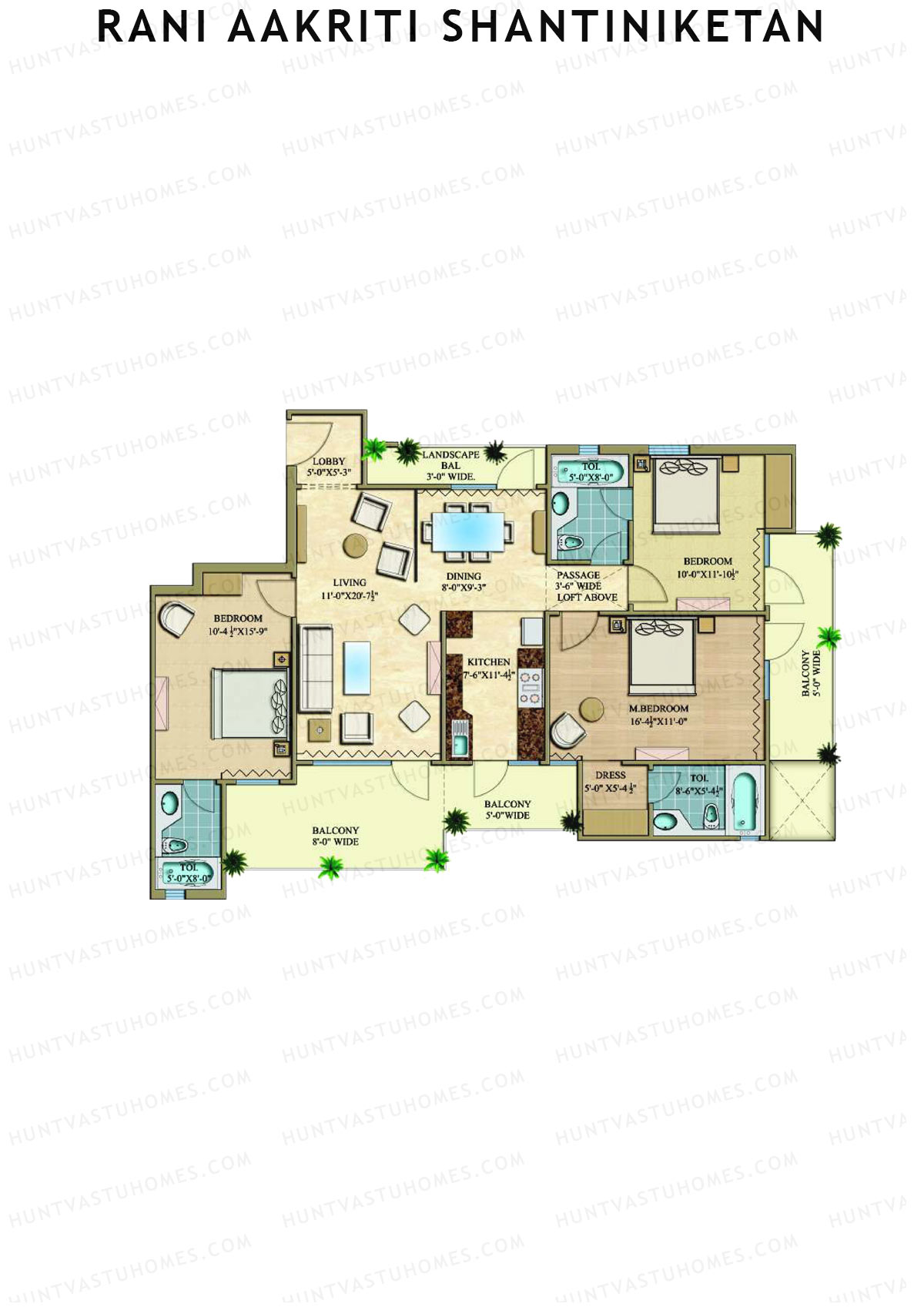 Rani Aakriti Shantiniketan Tower E Unit 1 Floor Plan