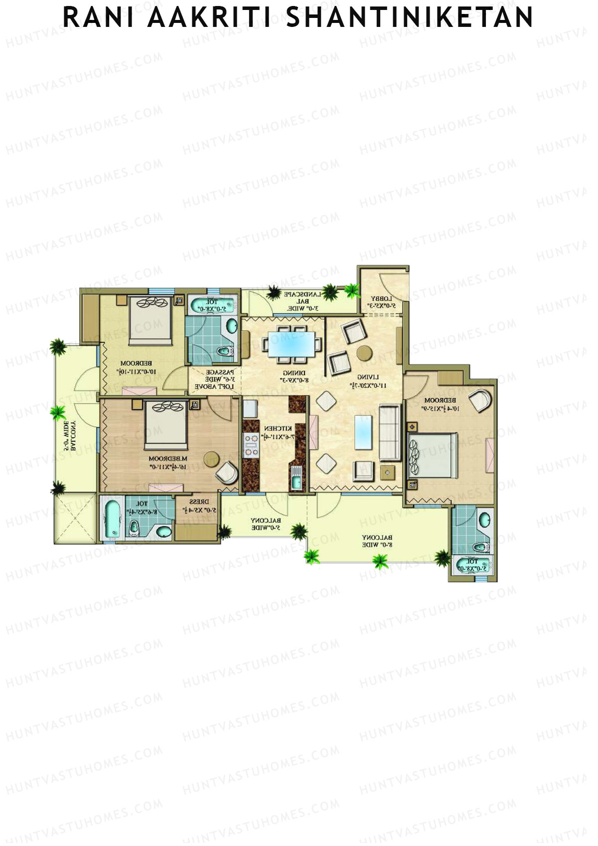 Rani Aakriti Shantiniketan Tower E Unit 2 Floor Plan