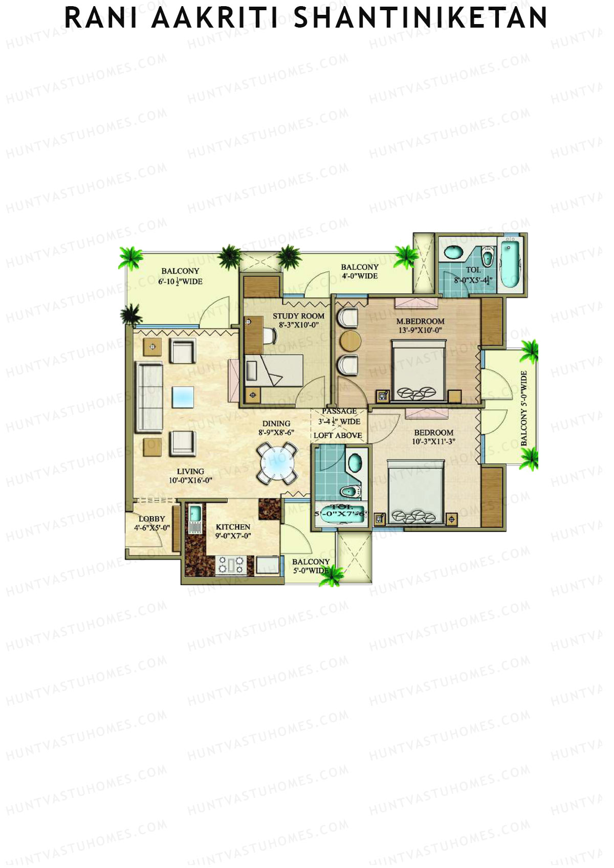 Rani Aakriti Shantiniketan Tower E Unit 4 Floor Plan