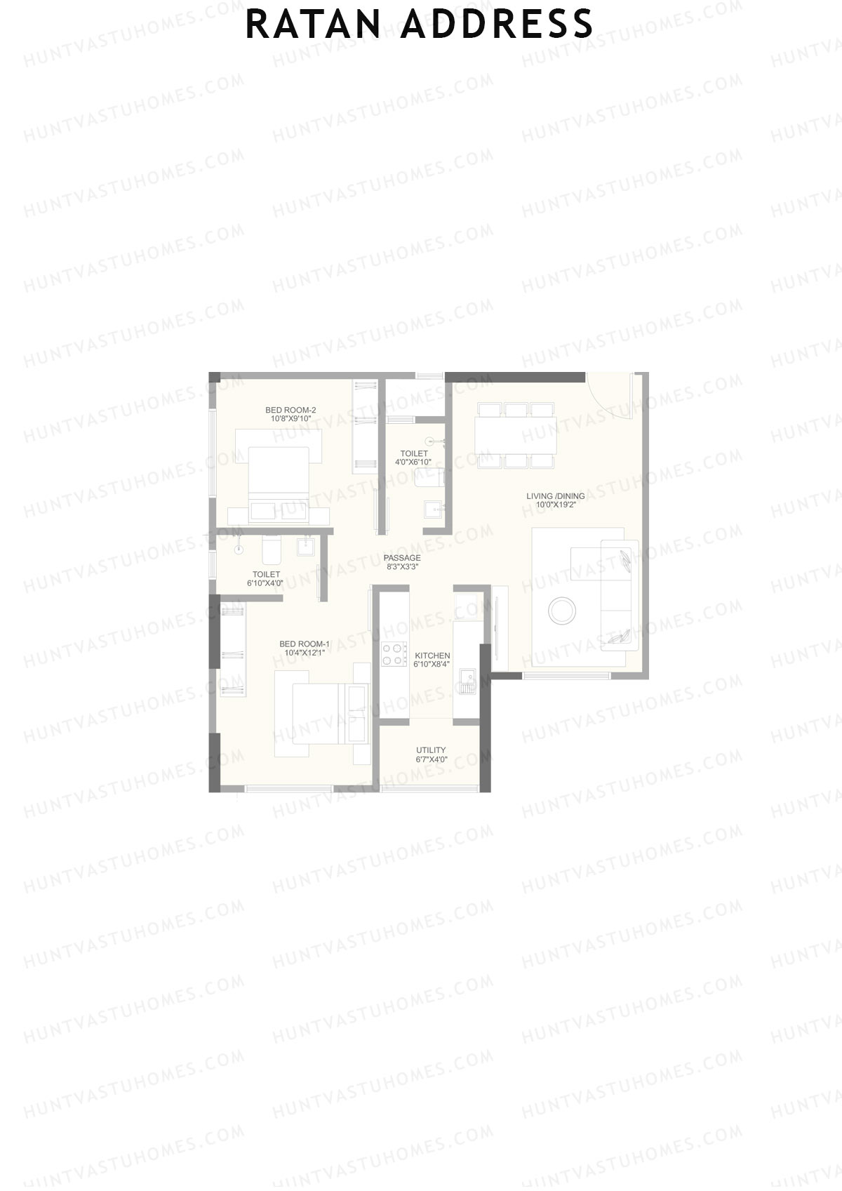 Ratan Address Wing A Unit 2 Floor Plan
