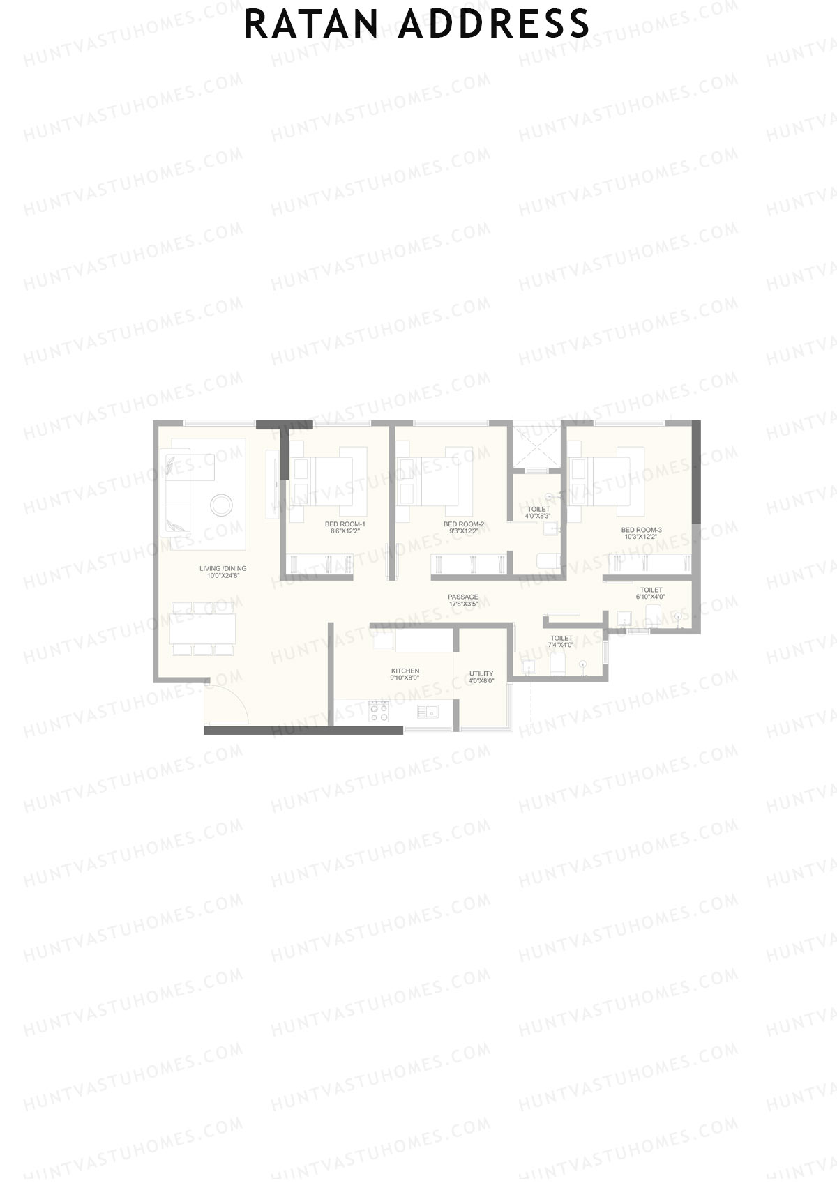Ratan Address Wing A Unit 4 Floor Plan