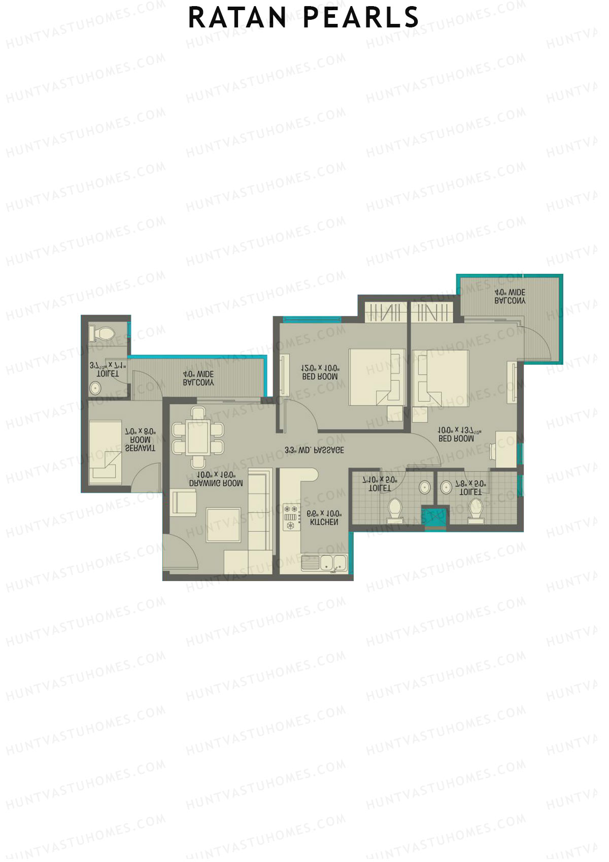 Ratan Pearls Tower C Unit 5 Floor Plan