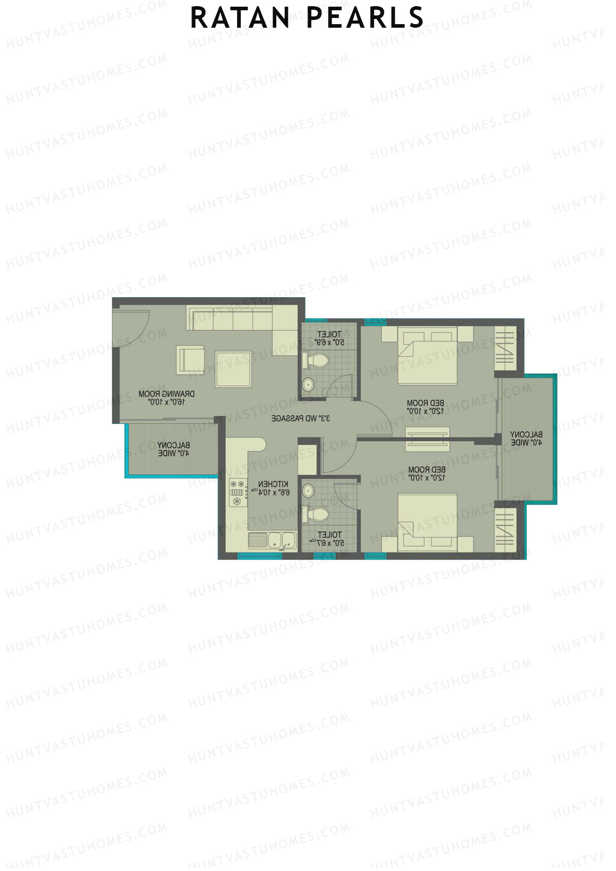 Ratan Pearls Tower C Unit 6 Floor Plan