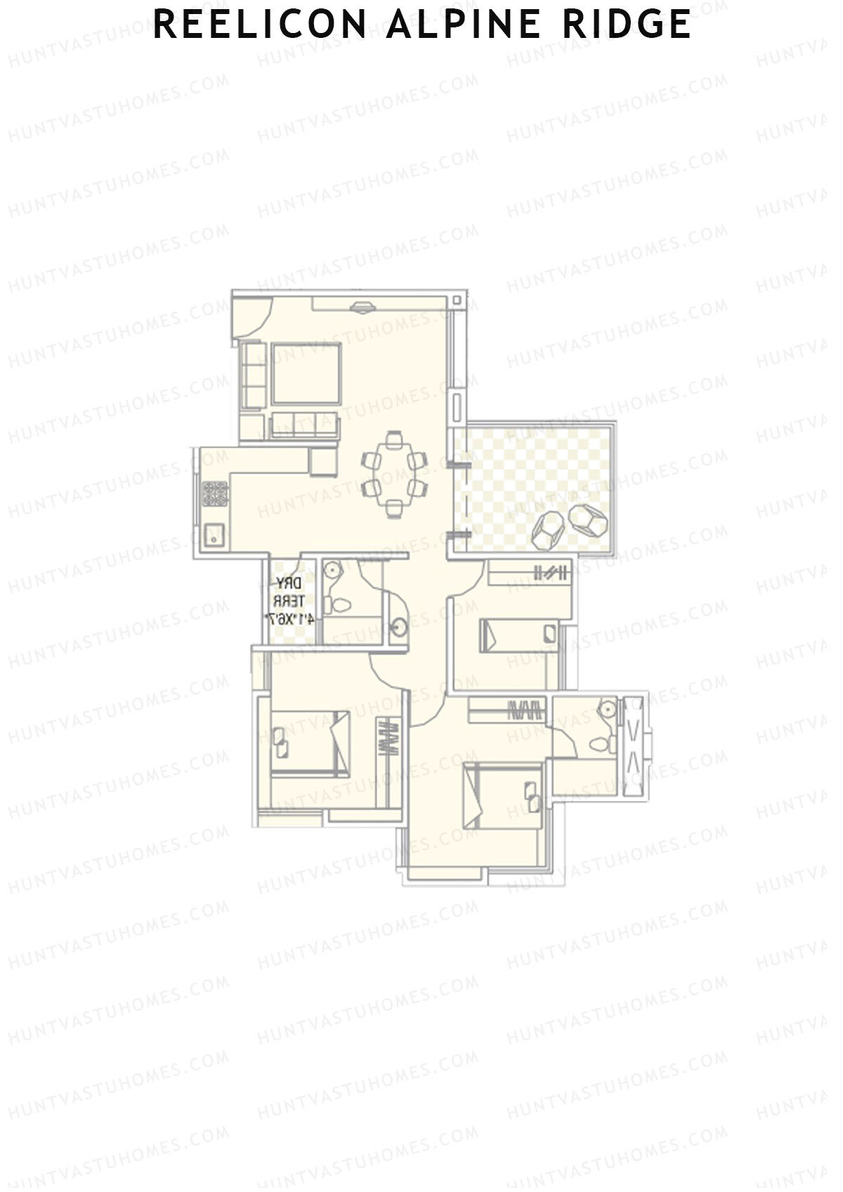 Reelicon Alpine Ridge Wing B Unit 1 Floor Plan