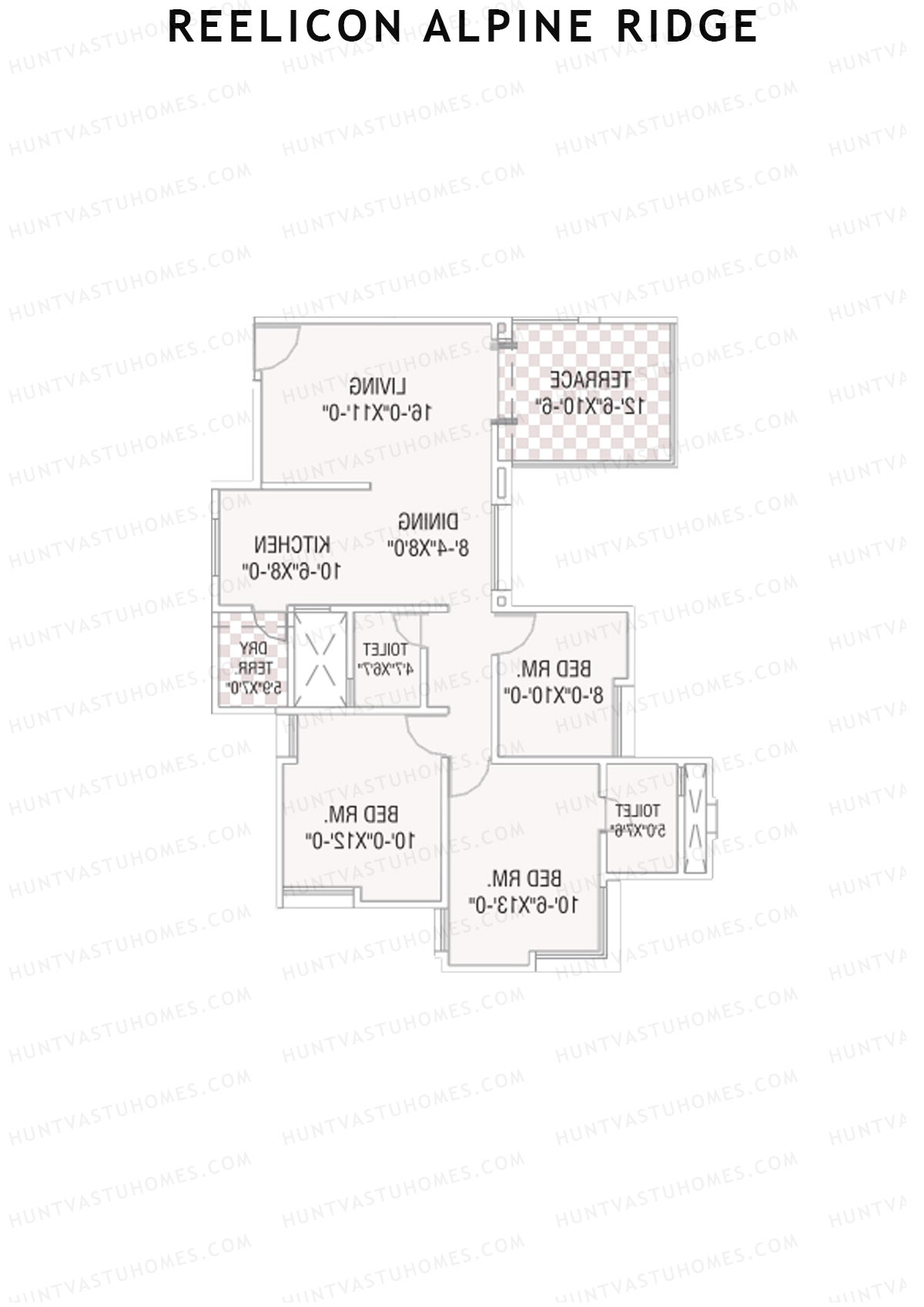 Reelicon Alpine Ridge Wing B Unit 1 Floor Plan