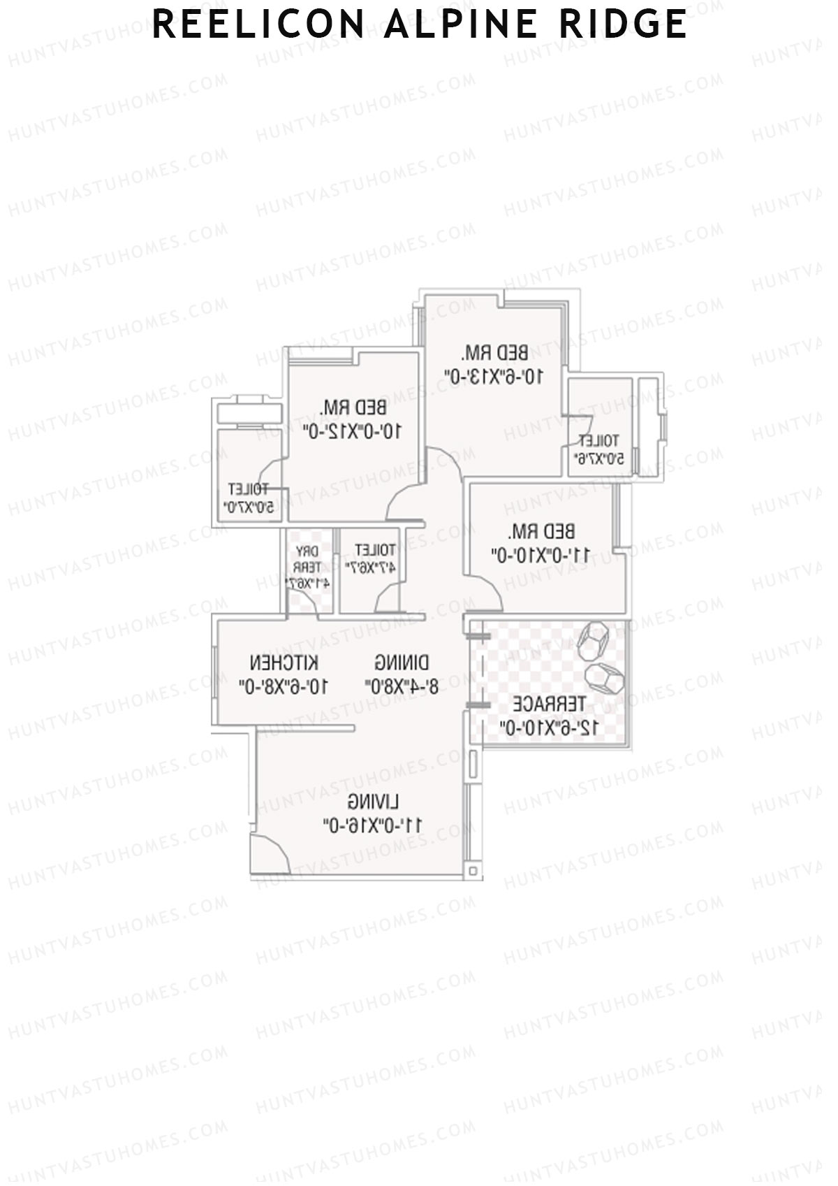 Reelicon Alpine Ridge Wing B Unit 2 Floor Plan