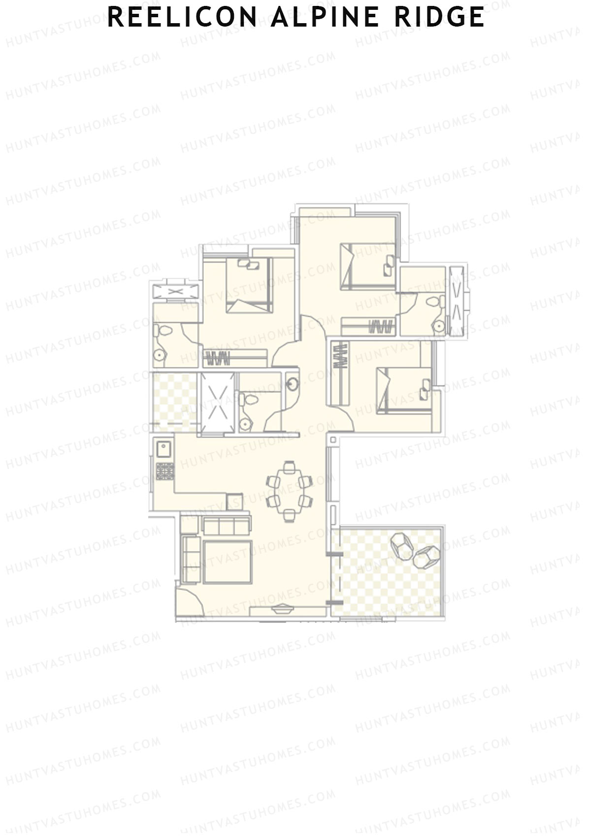 Reelicon Alpine Ridge Wing B Unit 2 Floor Plan