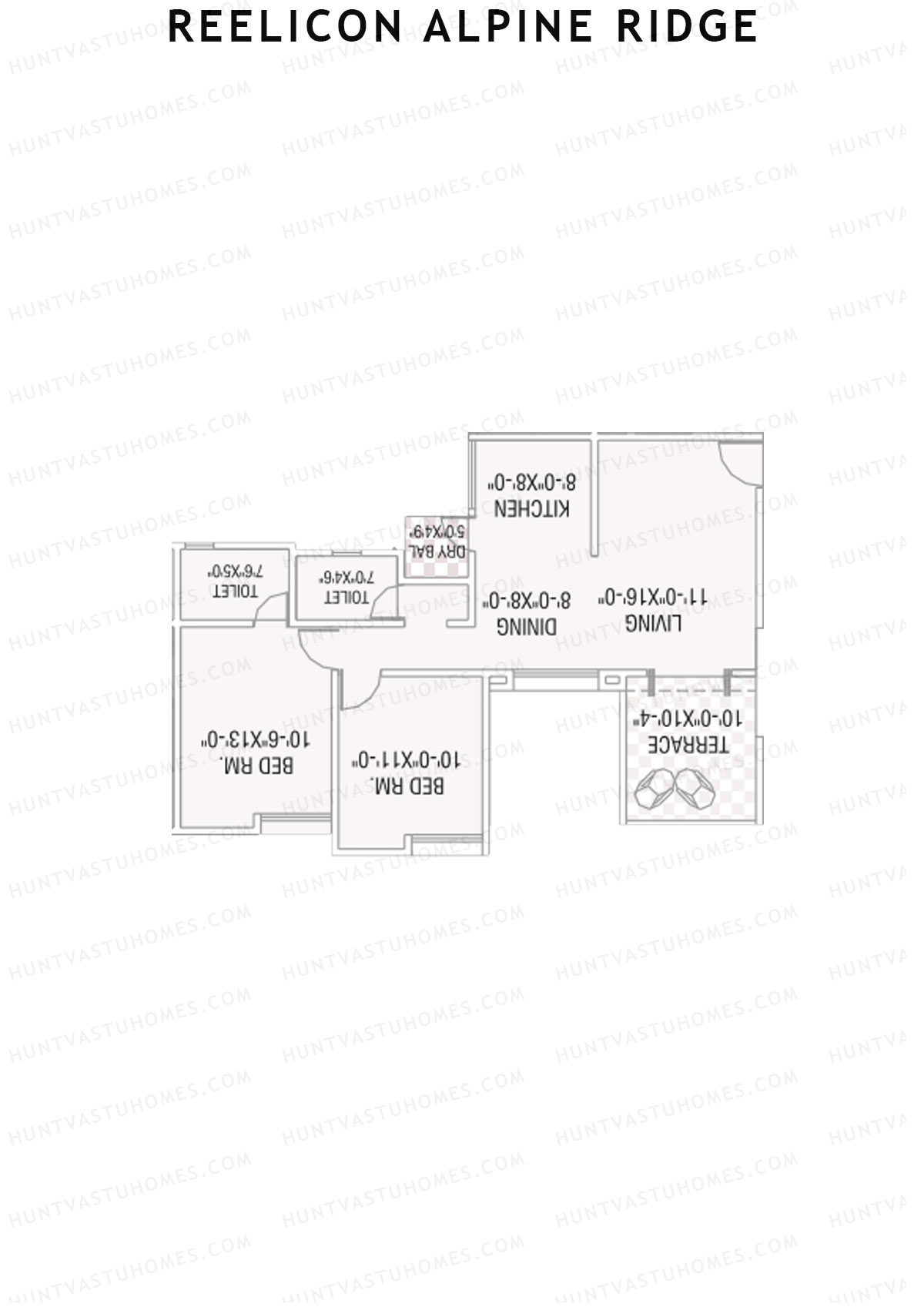 Reelicon Alpine Ridge Wing B Unit 4 Floor Plan