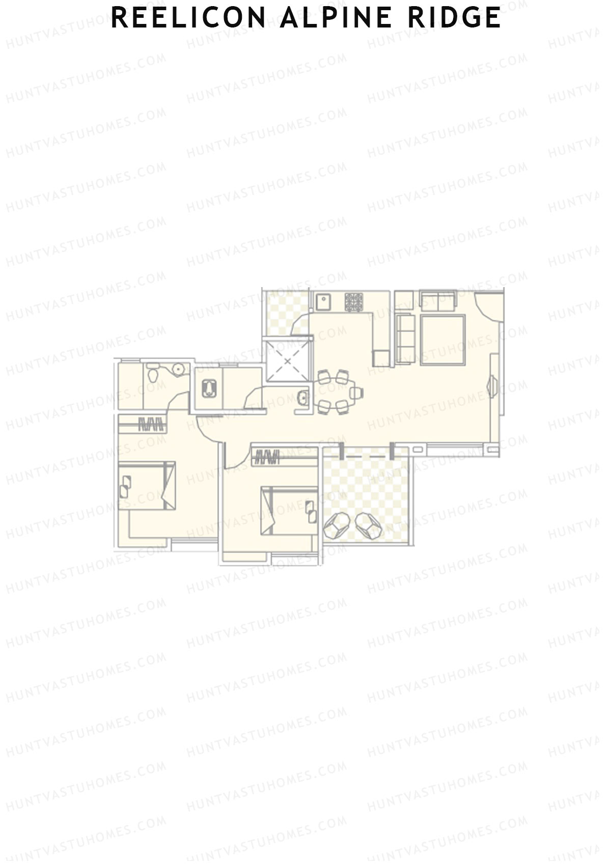 Reelicon Alpine Ridge Wing B Unit 4 Floor Plan