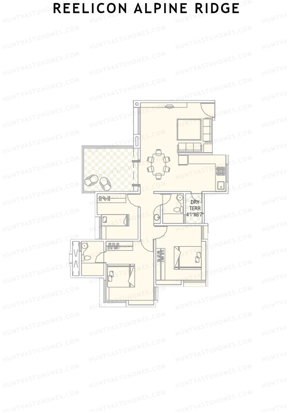 Reelicon Alpine Ridge Wing C Unit 1 Floor Plan