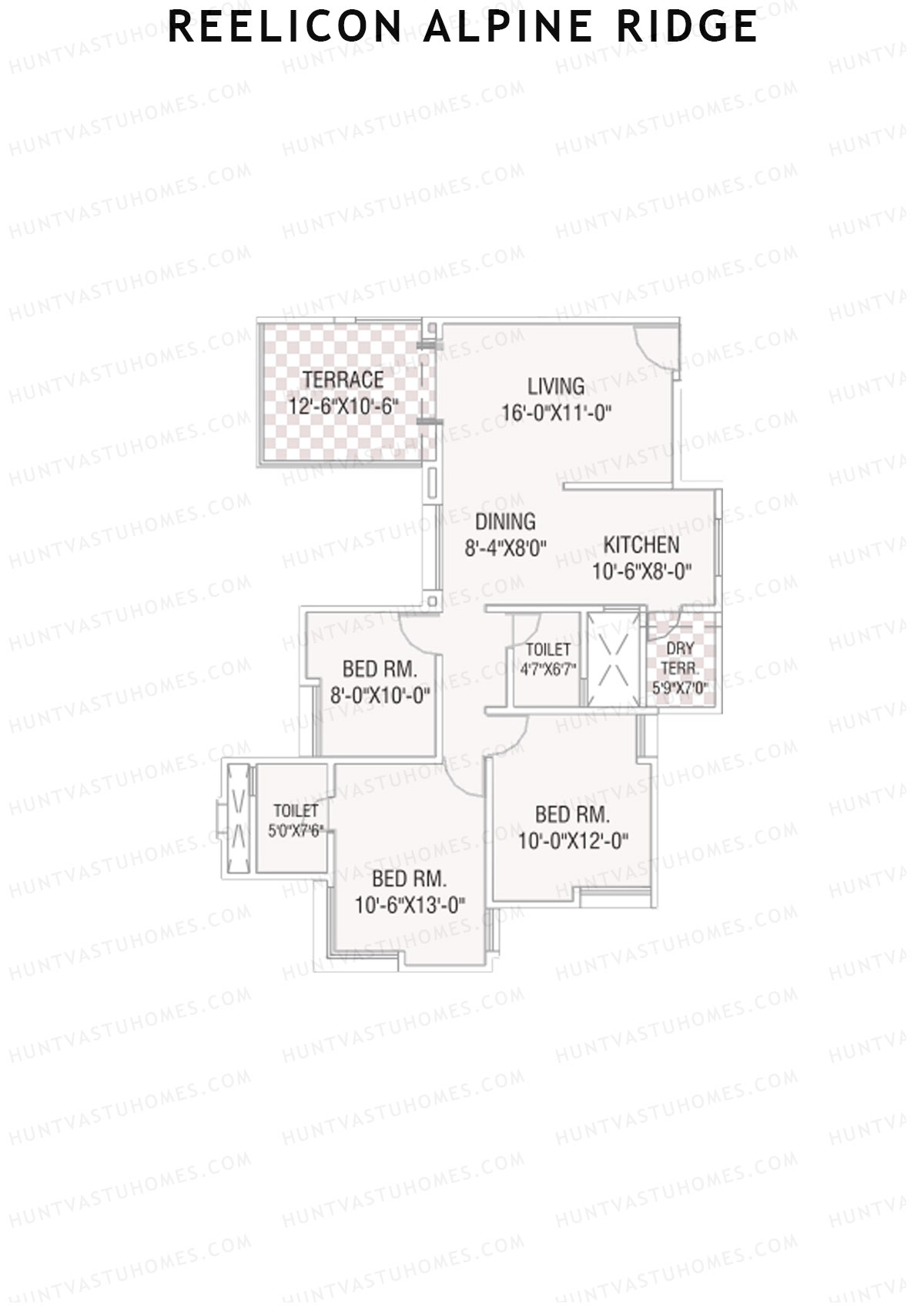 Reelicon Alpine Ridge Wing C Unit 1 Floor Plan