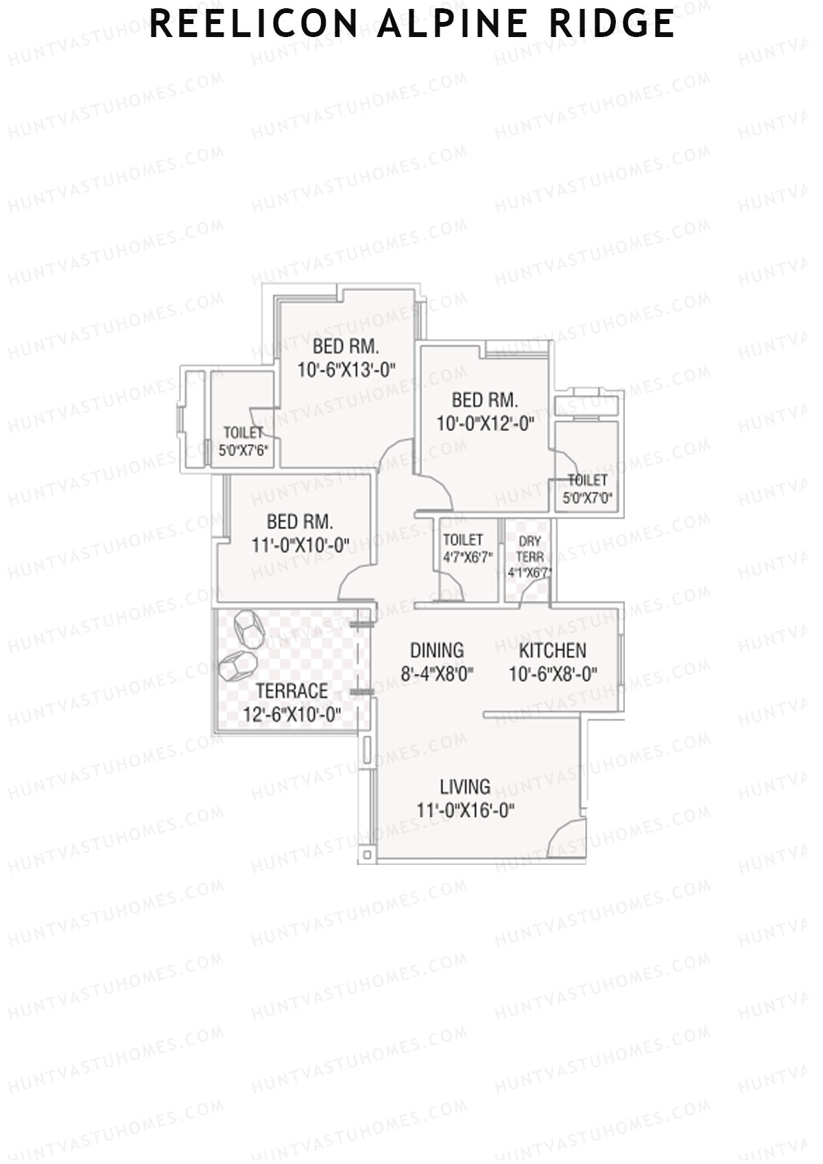 Reelicon Alpine Ridge Wing C Unit 2 Floor Plan
