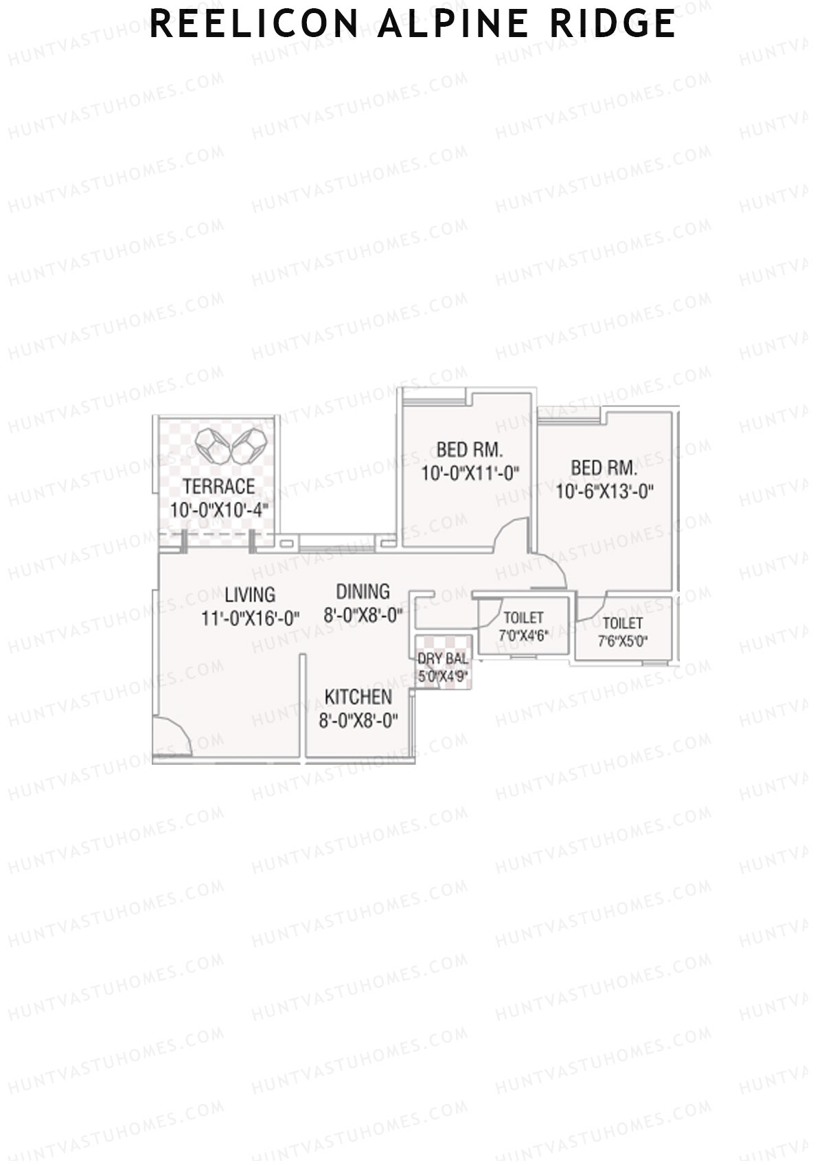 Reelicon Alpine Ridge Wing C Unit 3 Floor Plan