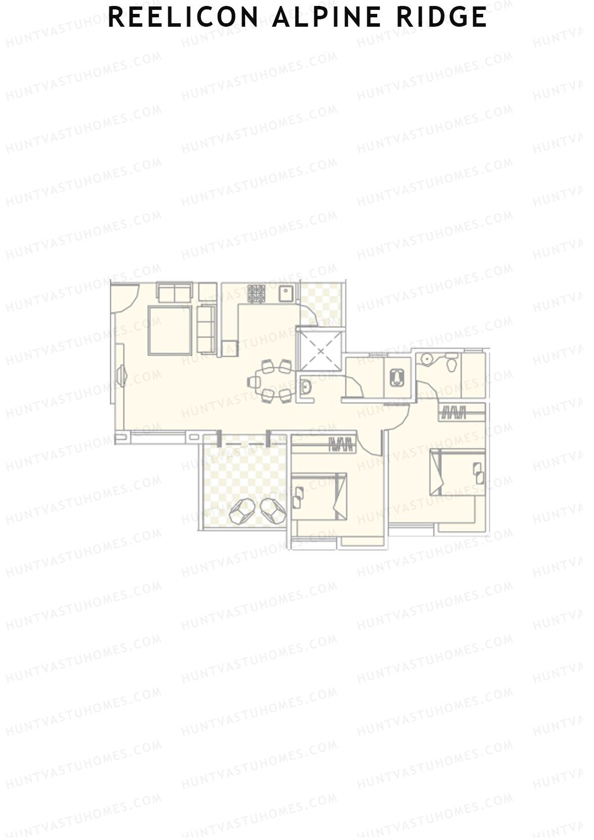 Reelicon Alpine Ridge Wing C Unit 4 Floor Plan