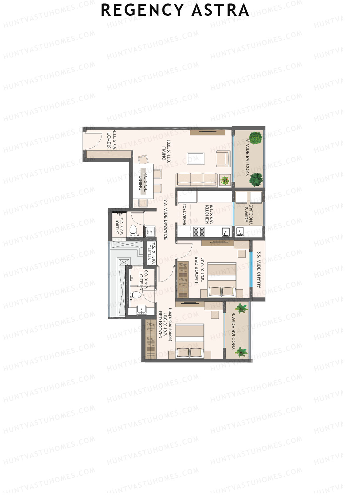 Regency Astra Tower A1 Unit 4 Floor Plan