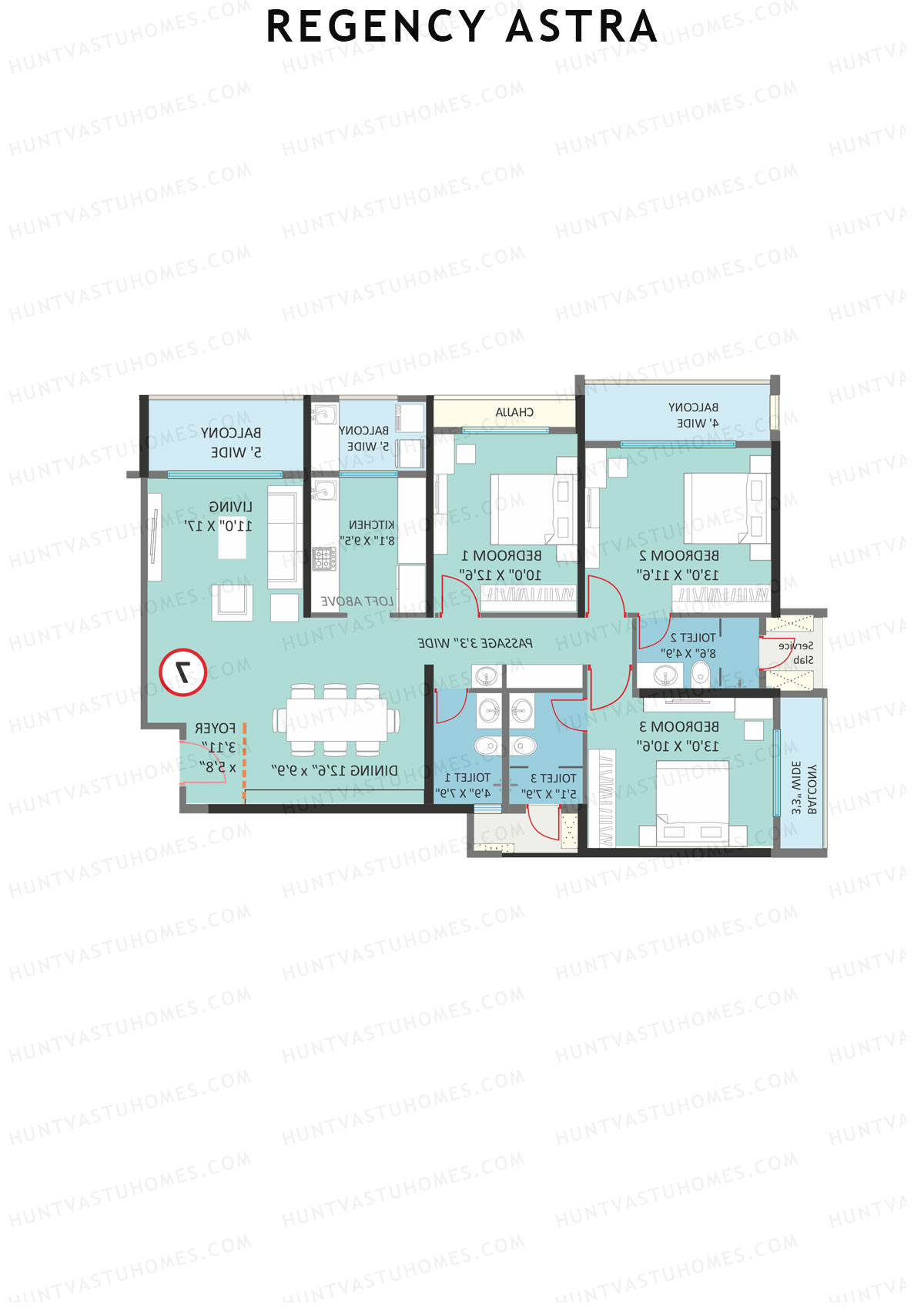 Regency Astra Tower B1 Unit 2 Floor Plan