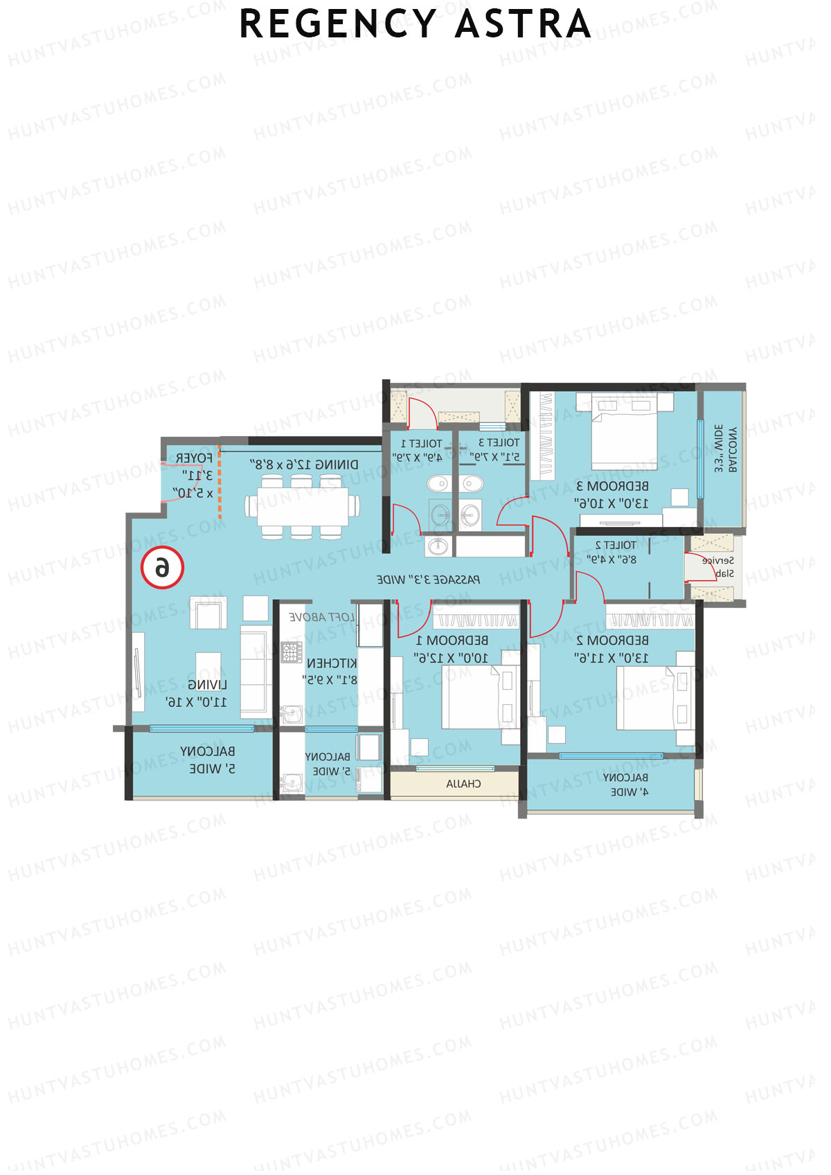 Regency Astra Tower B1 Unit 3 Floor Plan